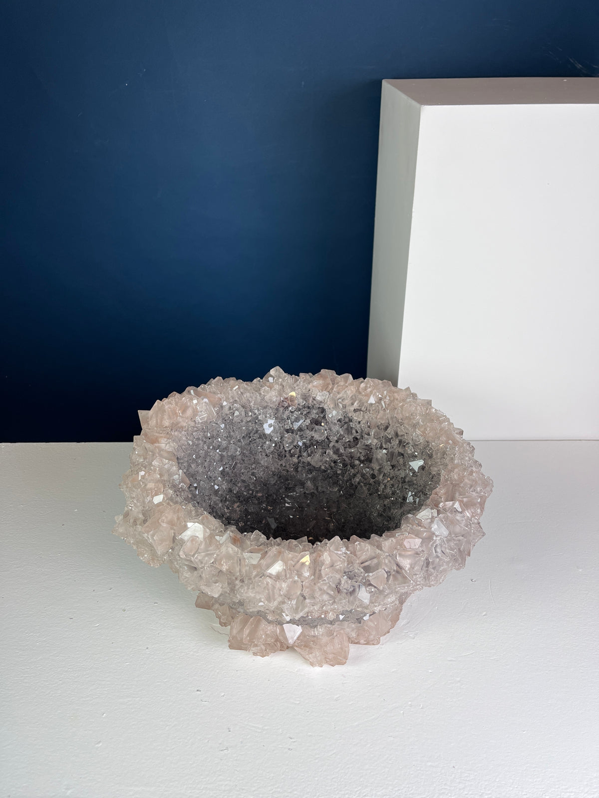 Crystal Bowl Large Nude - Grey