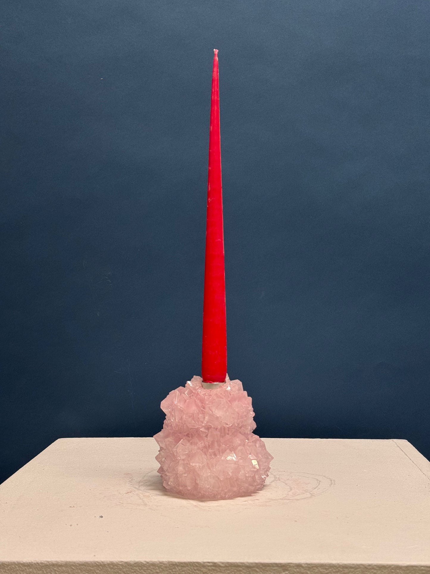 Candlestick Holder - Rose Quartz
