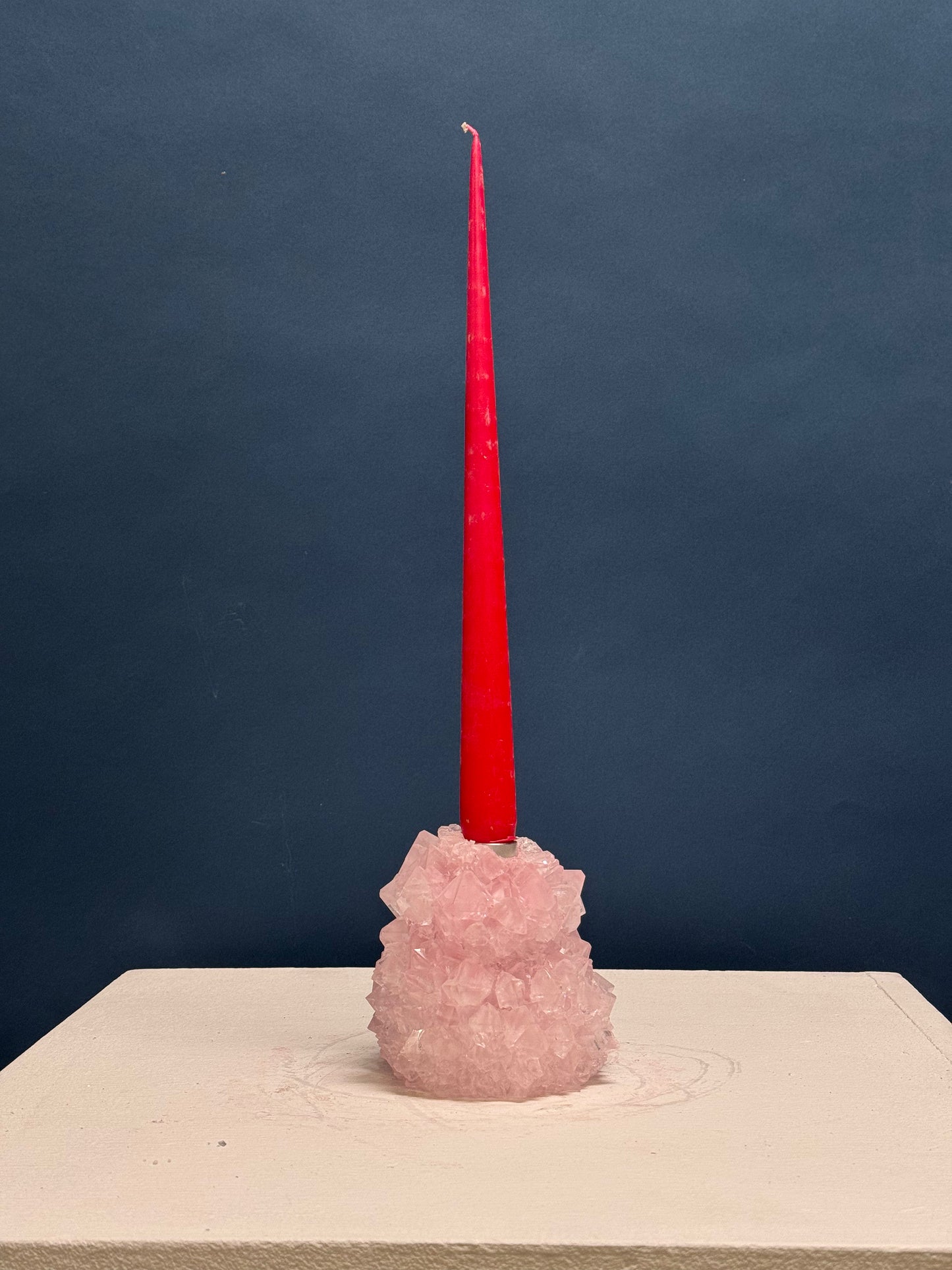 Candlestick Holder - Rose Quartz