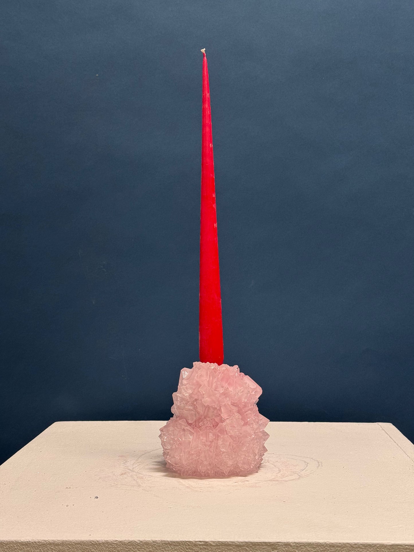 Candlestick Holder - Rose Quartz
