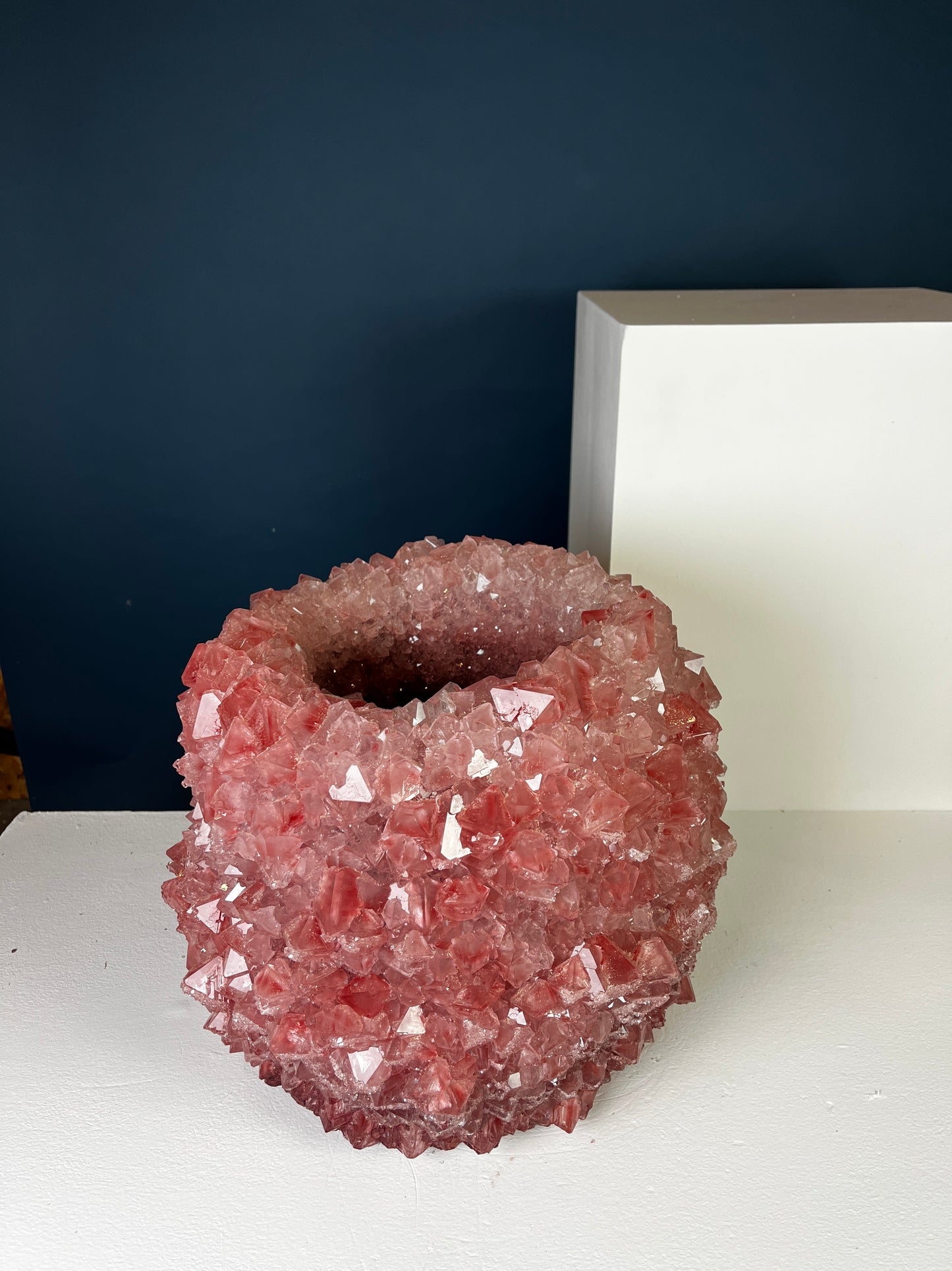 Crystal Vase Large - Dusty rose