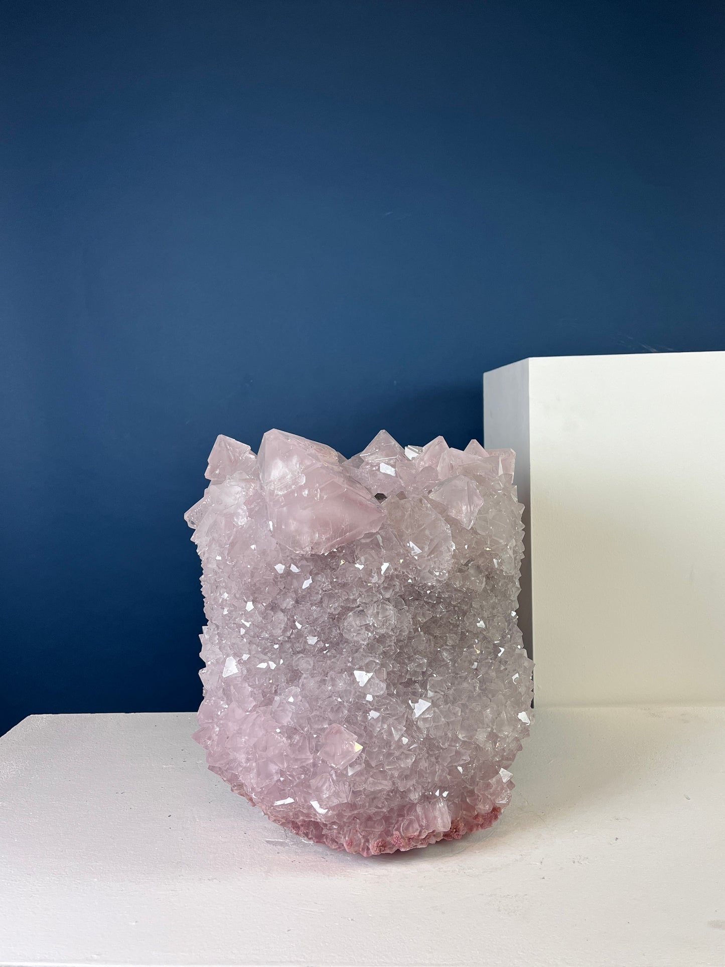 Crystal Vase Large -  Pastel pink