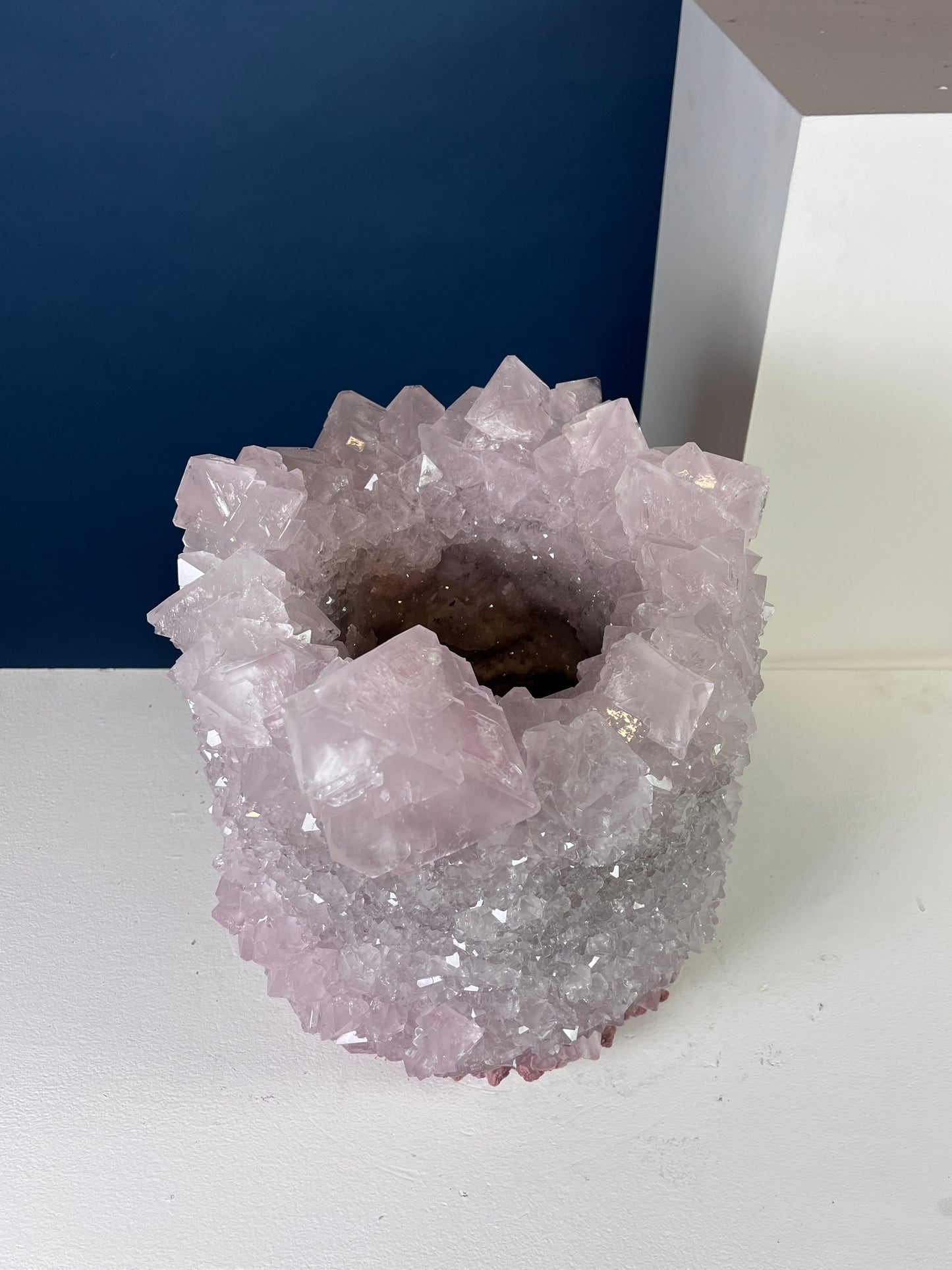 Crystal Vase Large -  Pastel pink