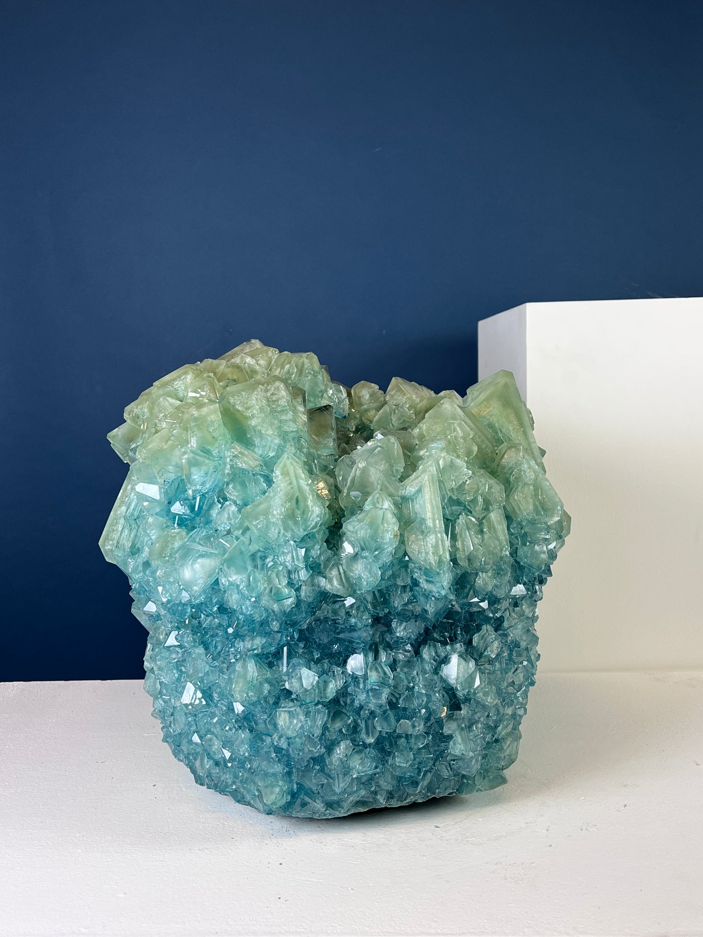 Crystal Vase Large -  Aegean Green