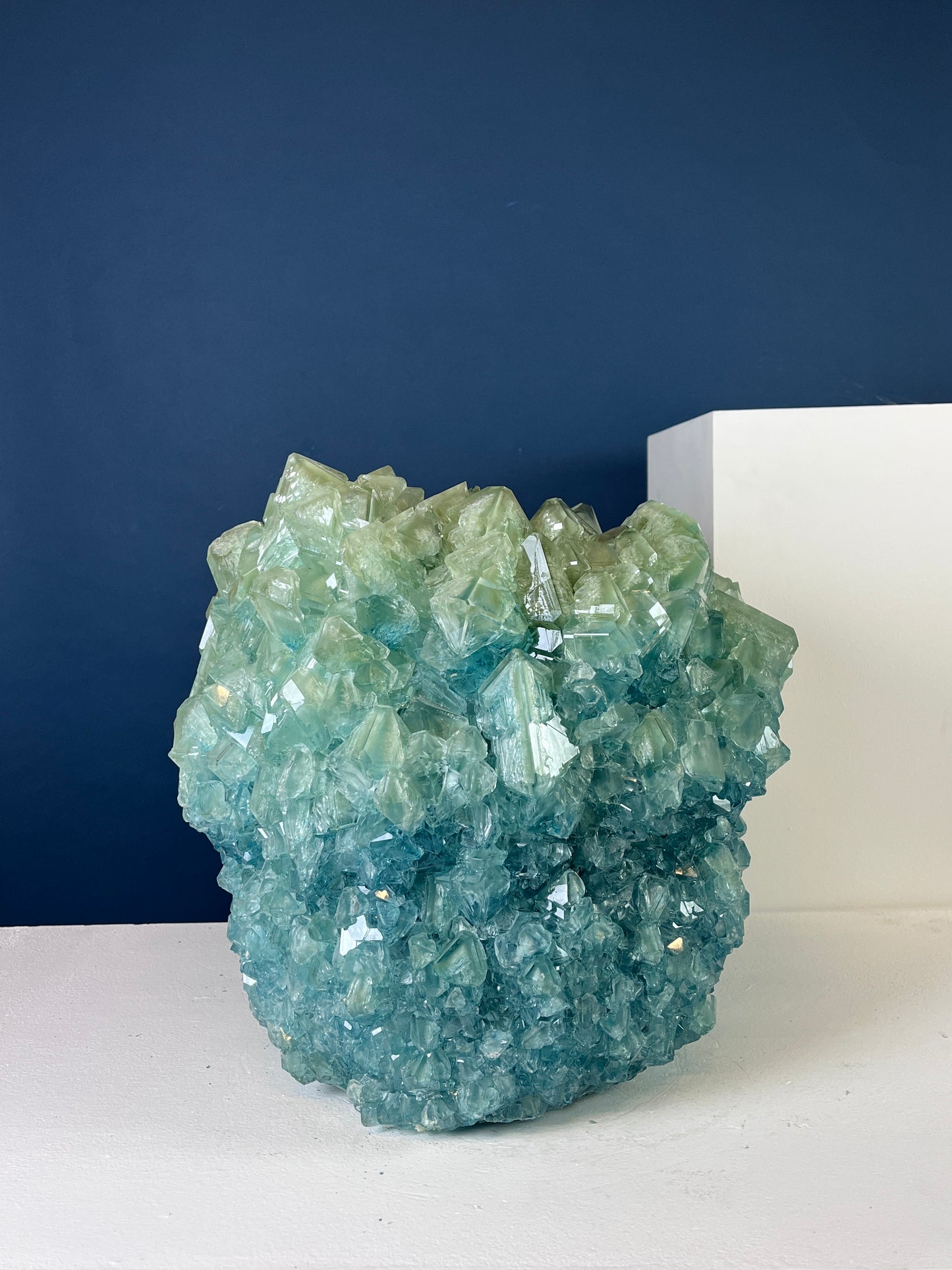 Crystal Vase Large -  Aegean Green