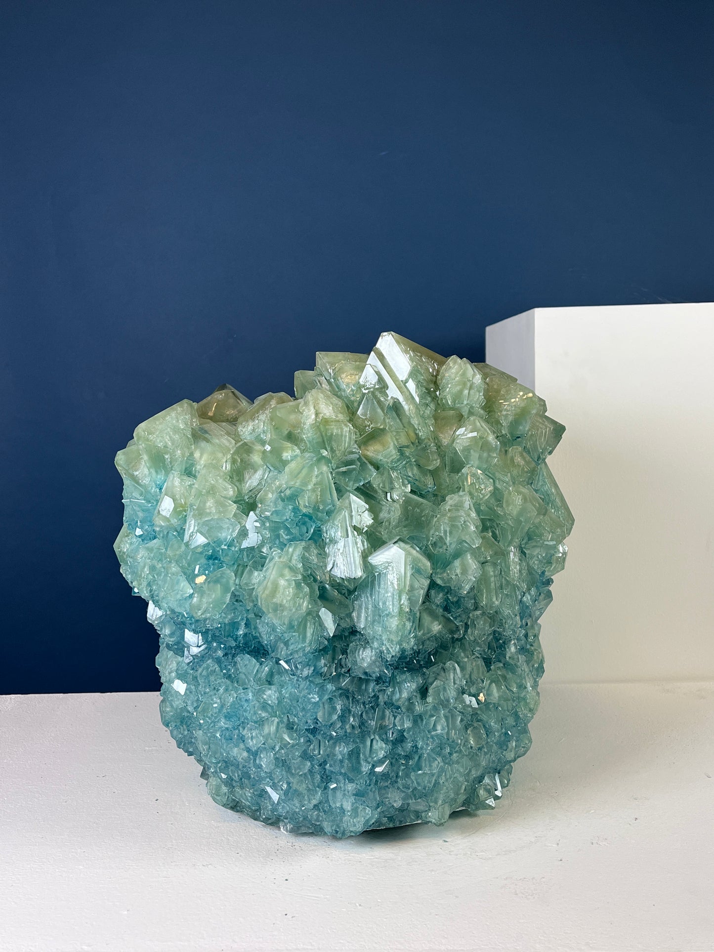 Crystal Vase Large -  Aegean Green