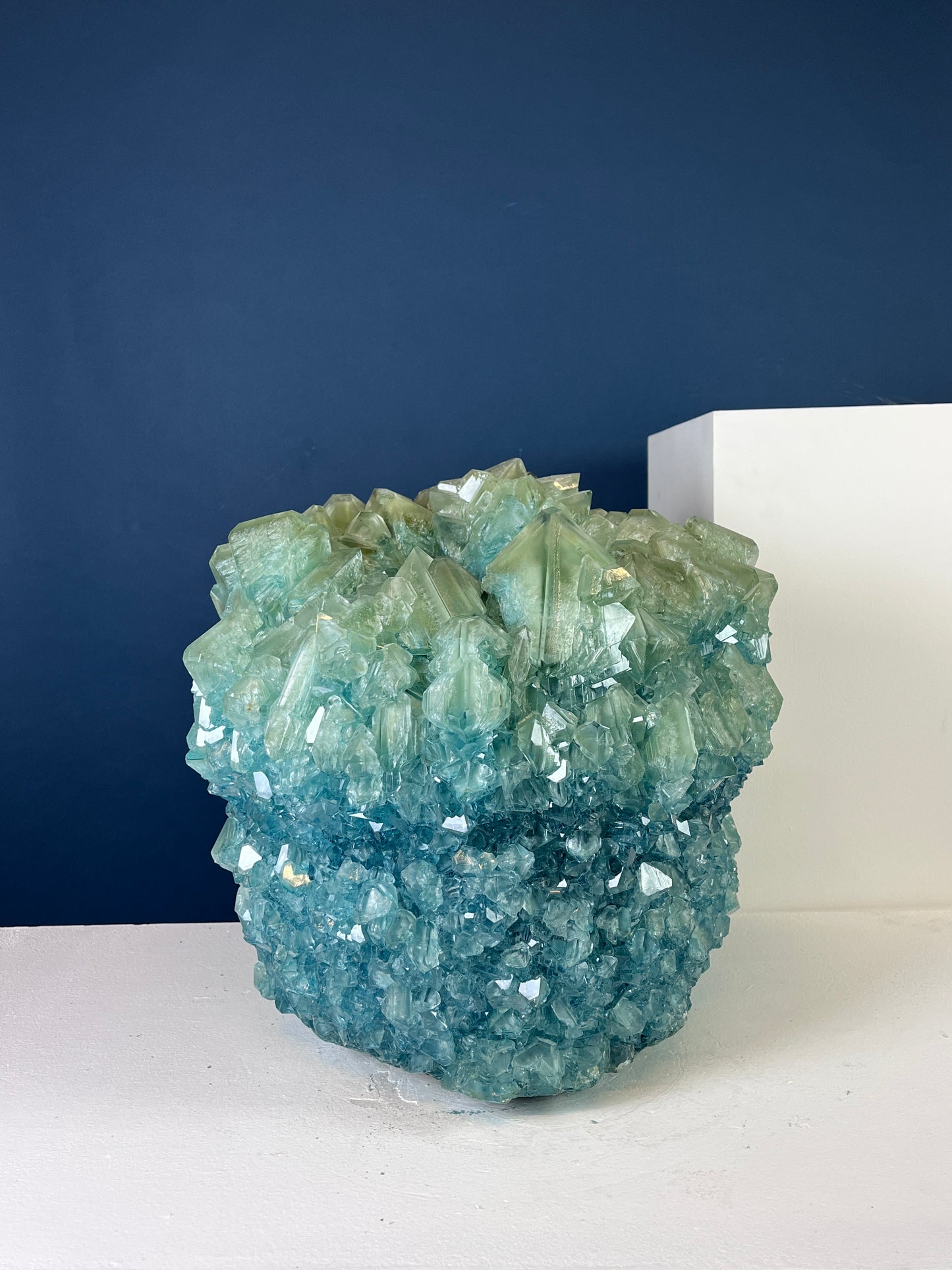 Crystal Vase Large -  Aegean Green