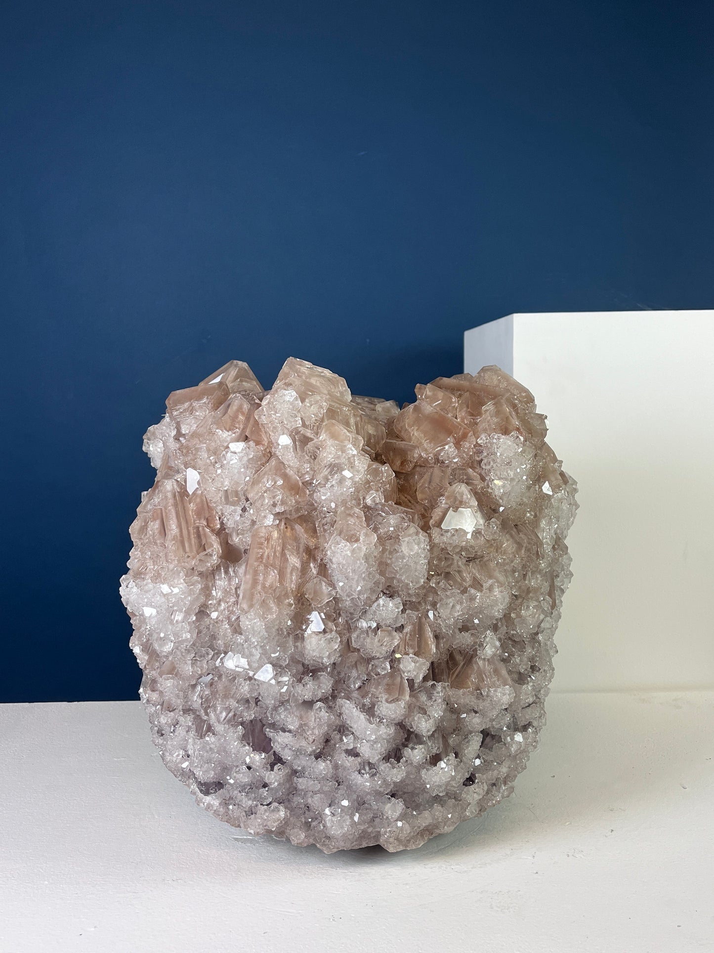 Crystal Vase Large -  Cappuccino