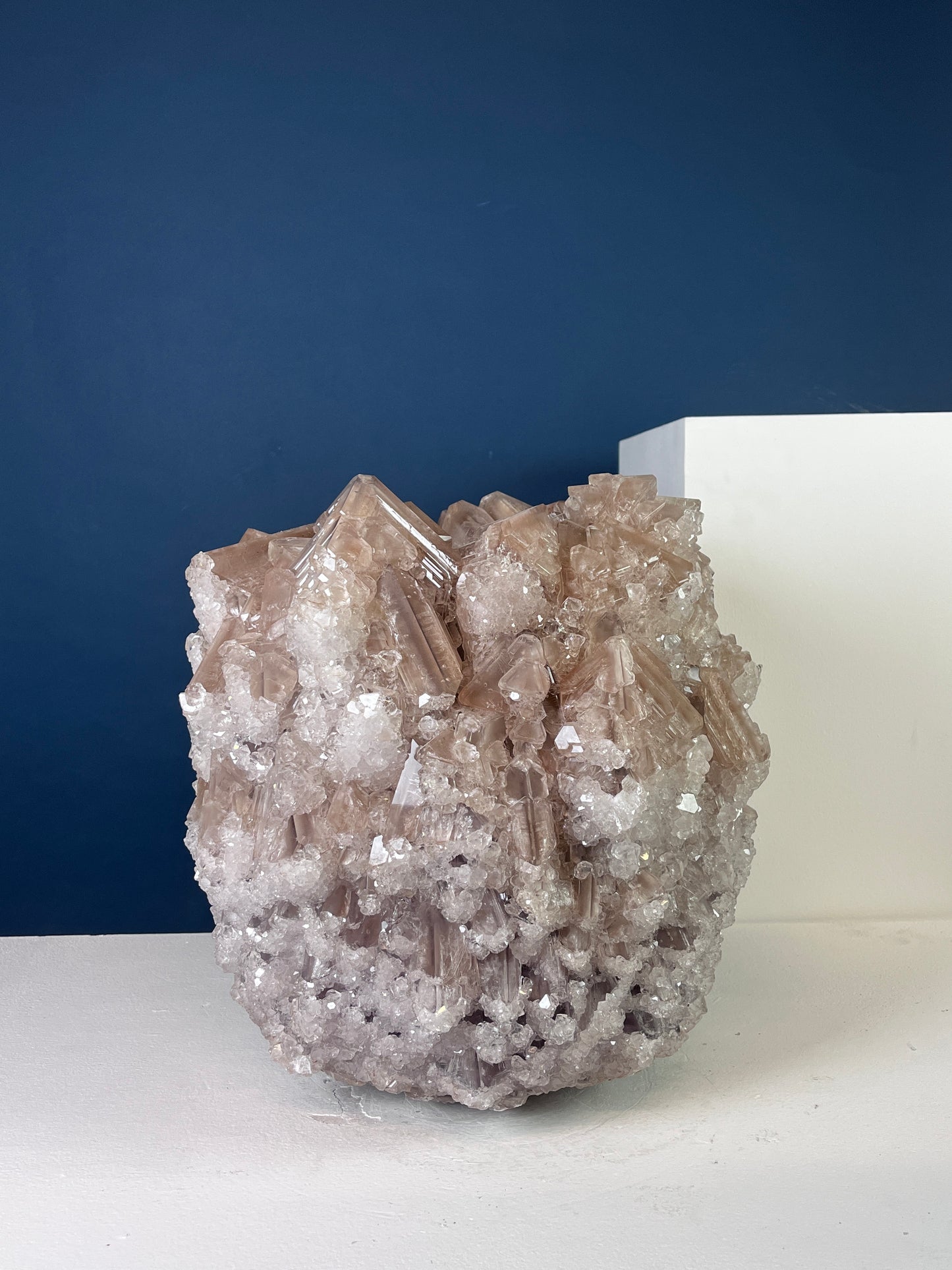 Crystal Vase Large -  Cappuccino