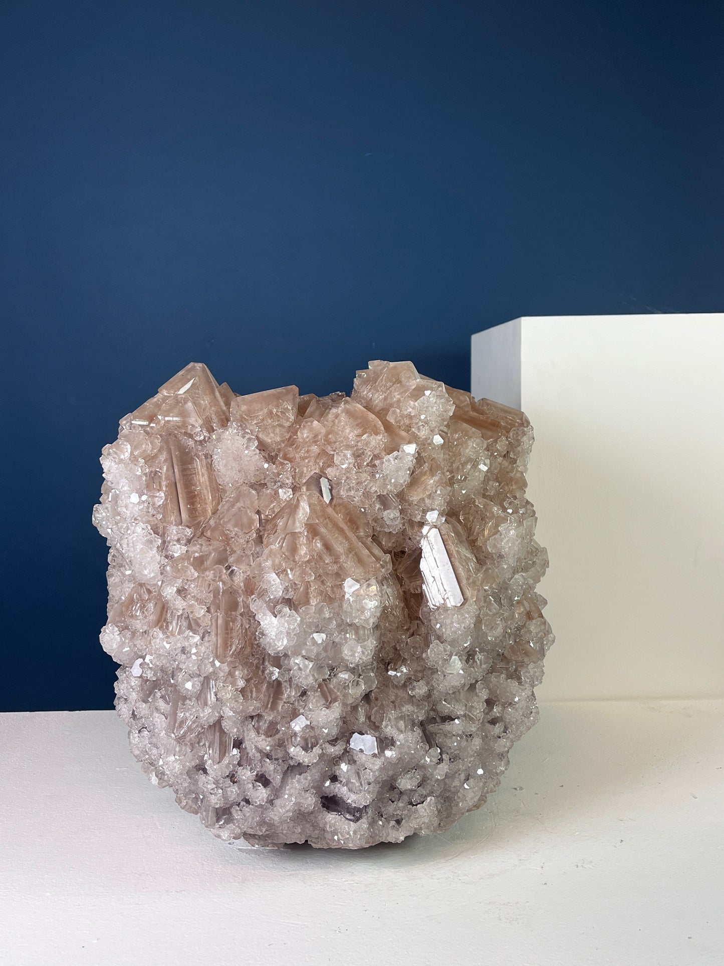 Crystal Vase Large -  Cappuccino