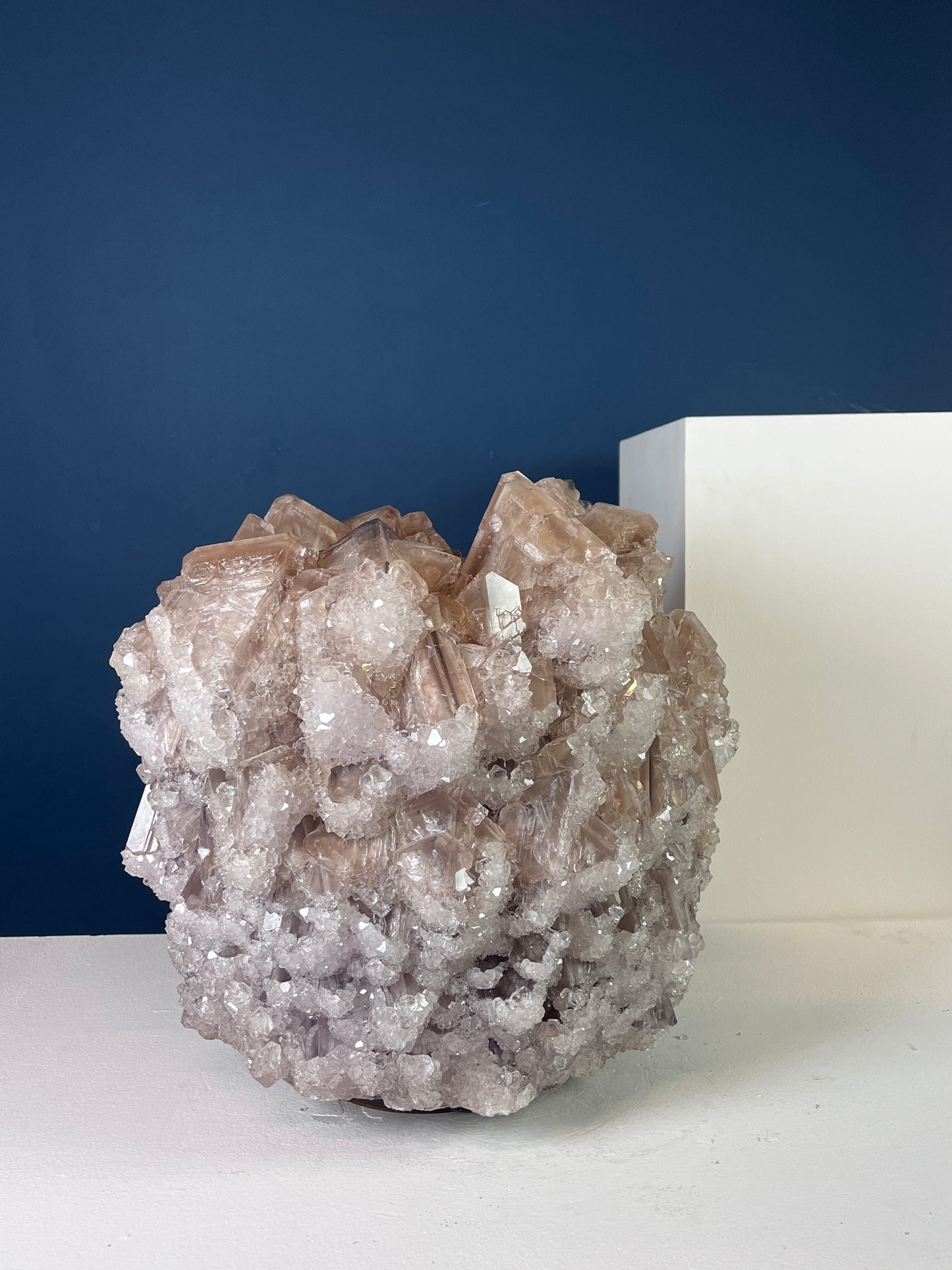 Crystal Vase Large -  Cappuccino
