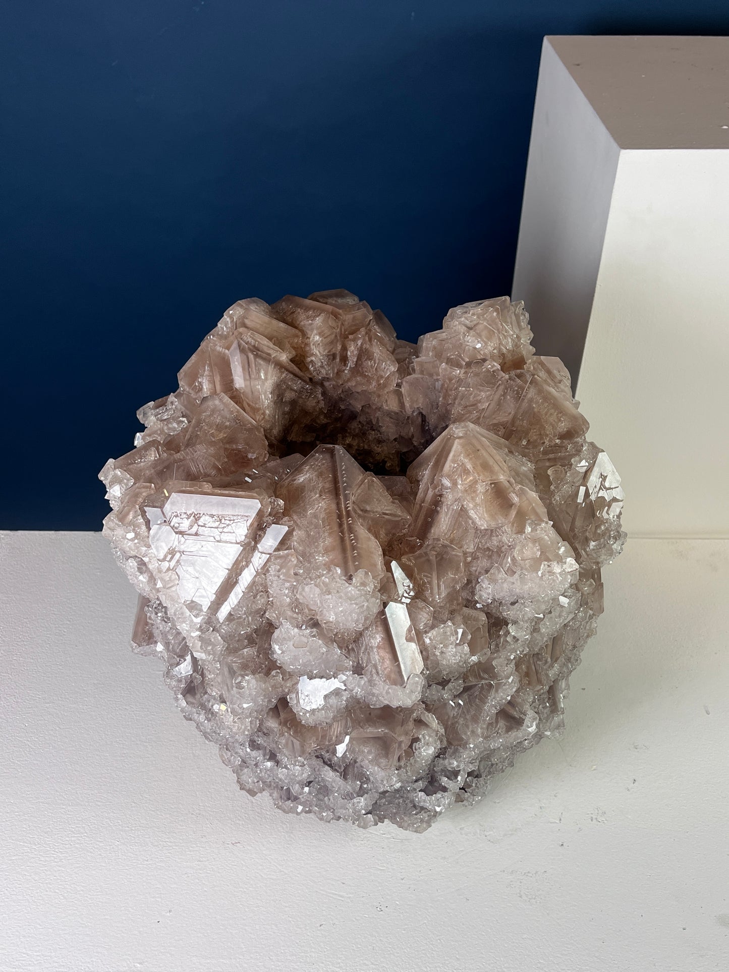 Crystal Vase Large -  Cappuccino