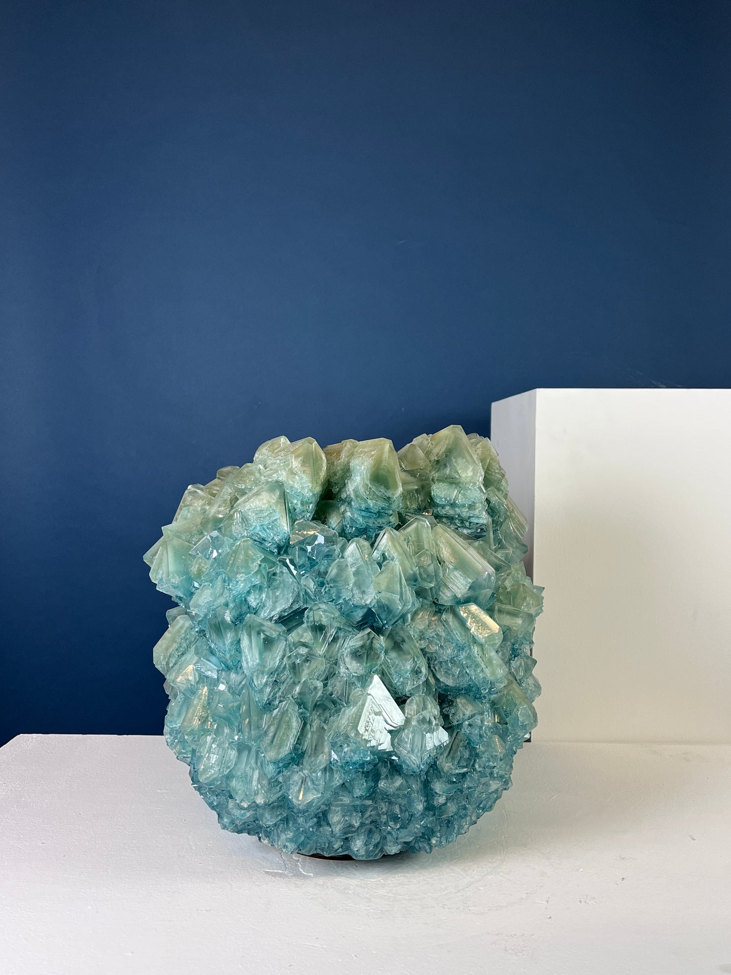 Crystal Vase Large -  Blue Sage
