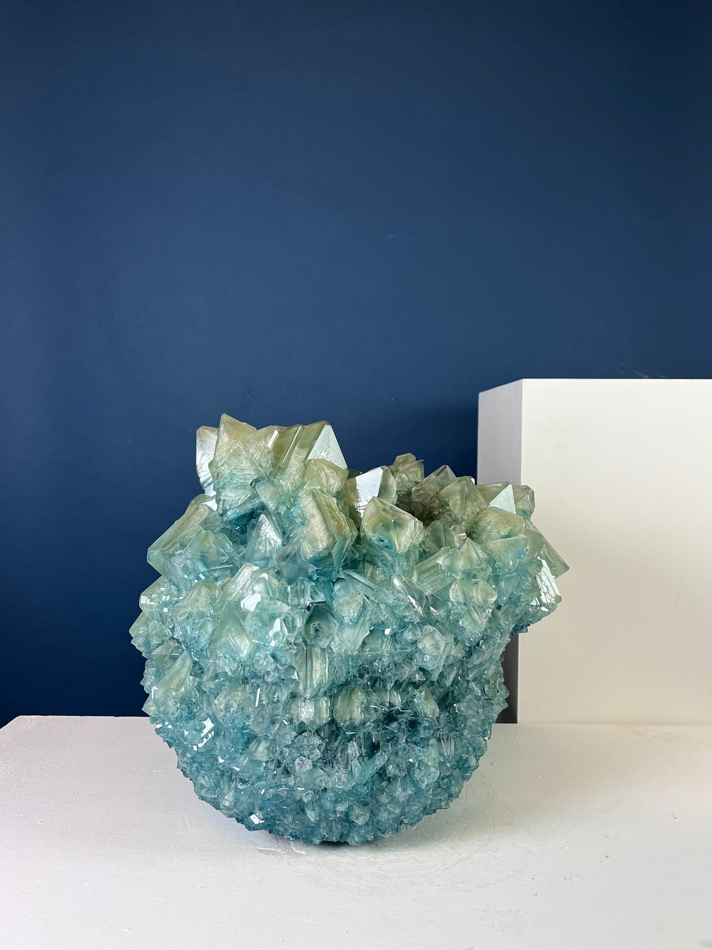 Crystal Vase Large -  Blue Sage