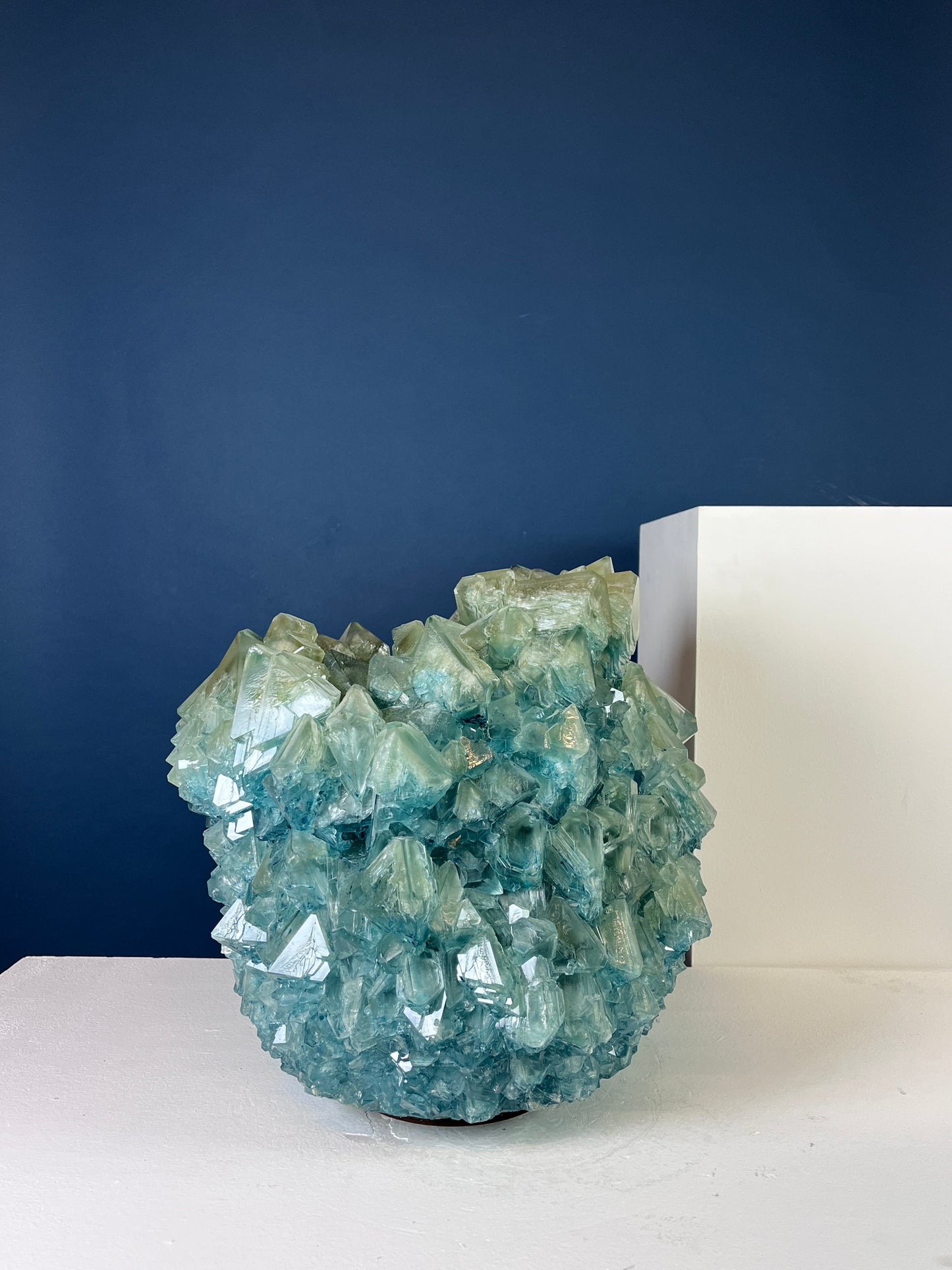 Crystal Vase Large -  Blue Sage