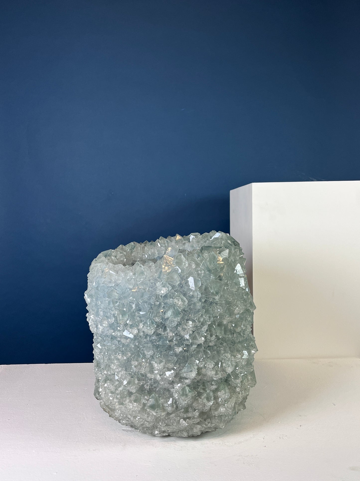 Crystal Vase Large -  Blue snow