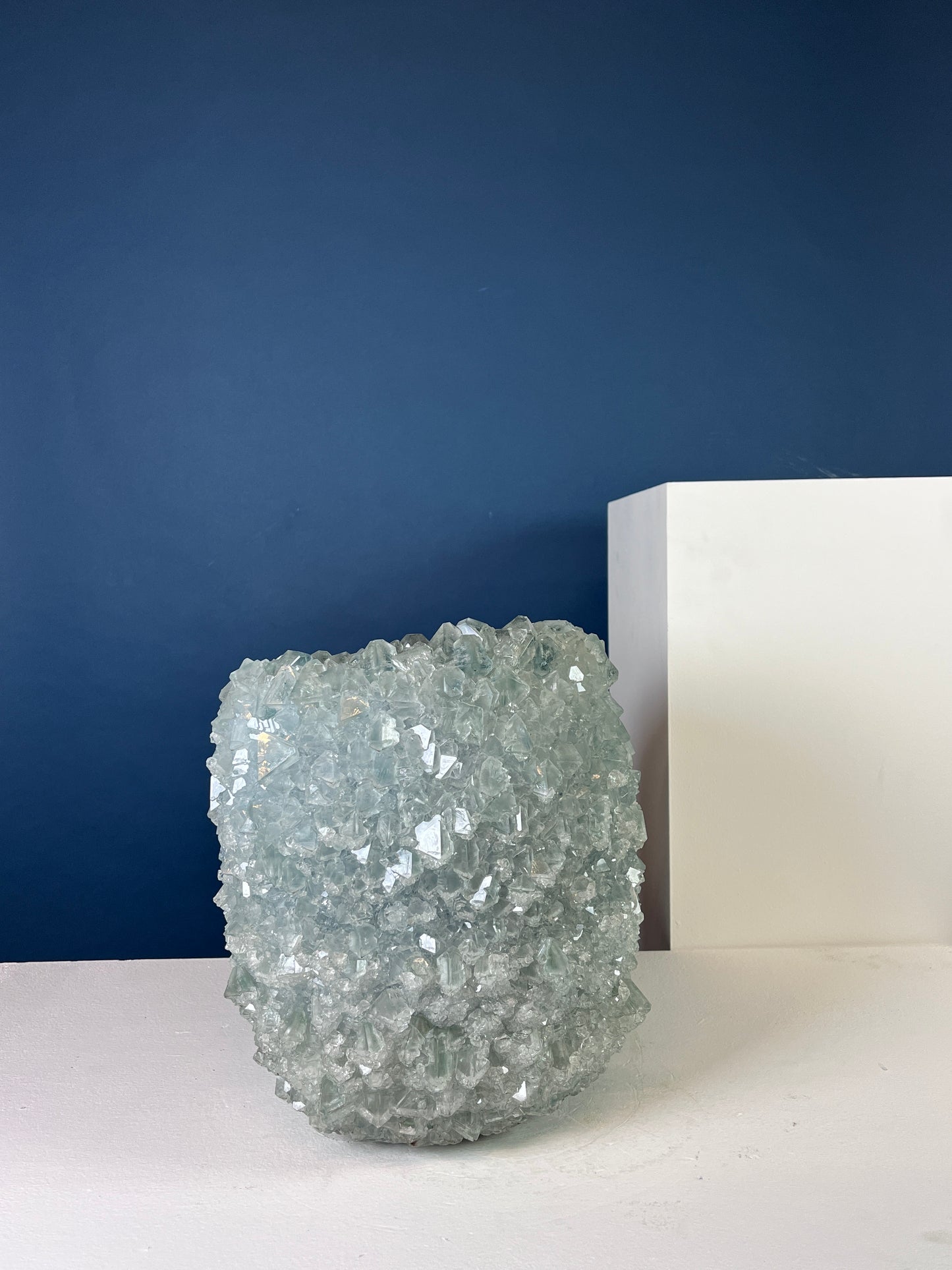 Crystal Vase Large -  Blue snow