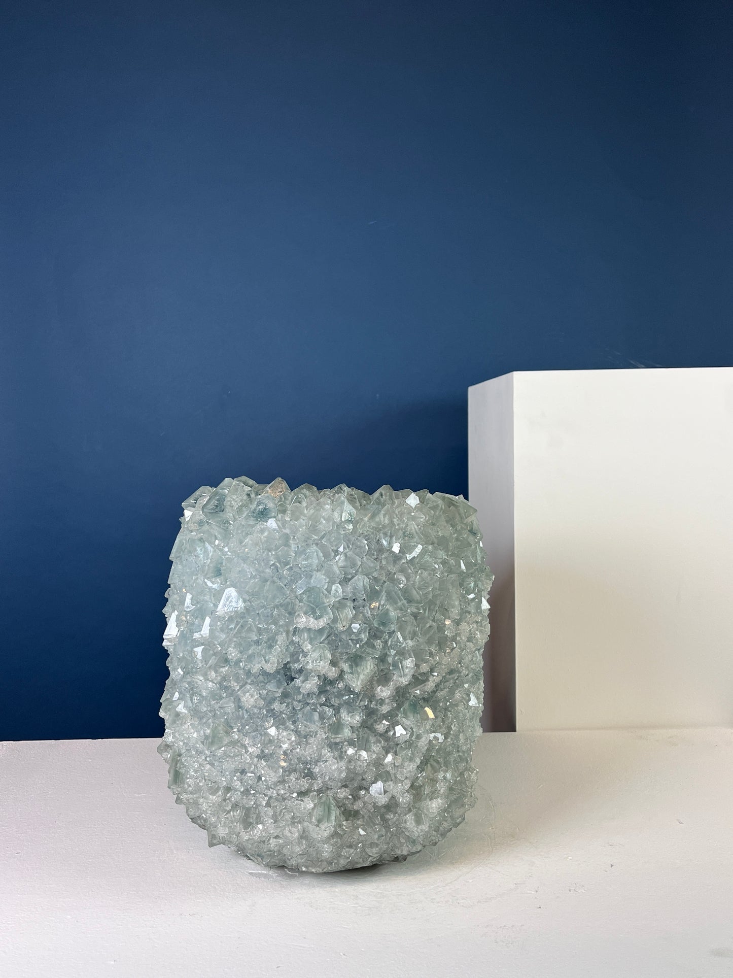 Crystal Vase Large -  Blue snow