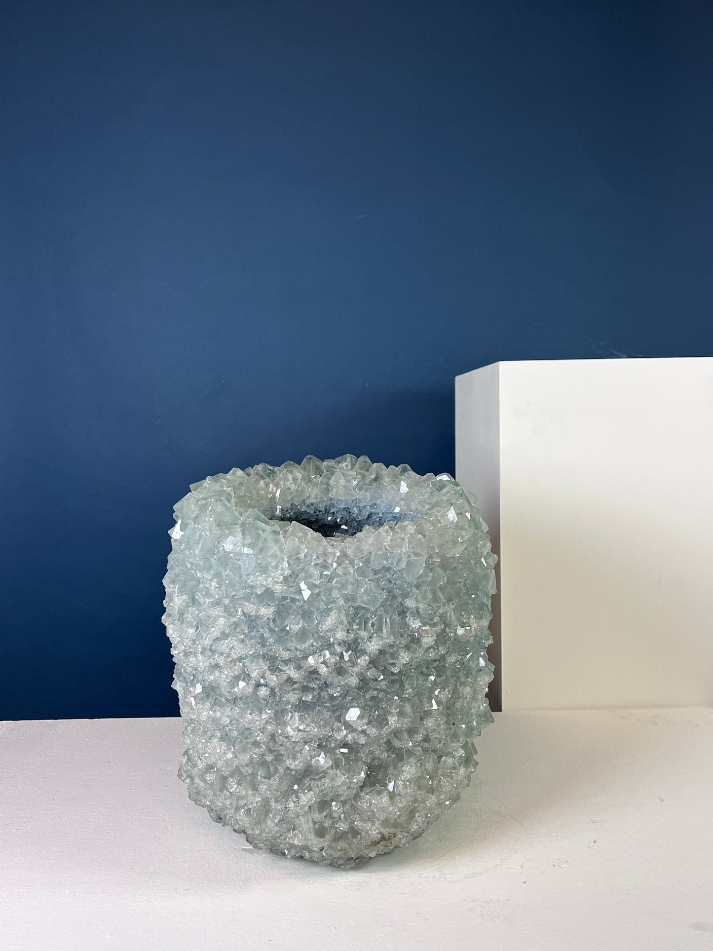 Crystal Vase Large -  Blue snow