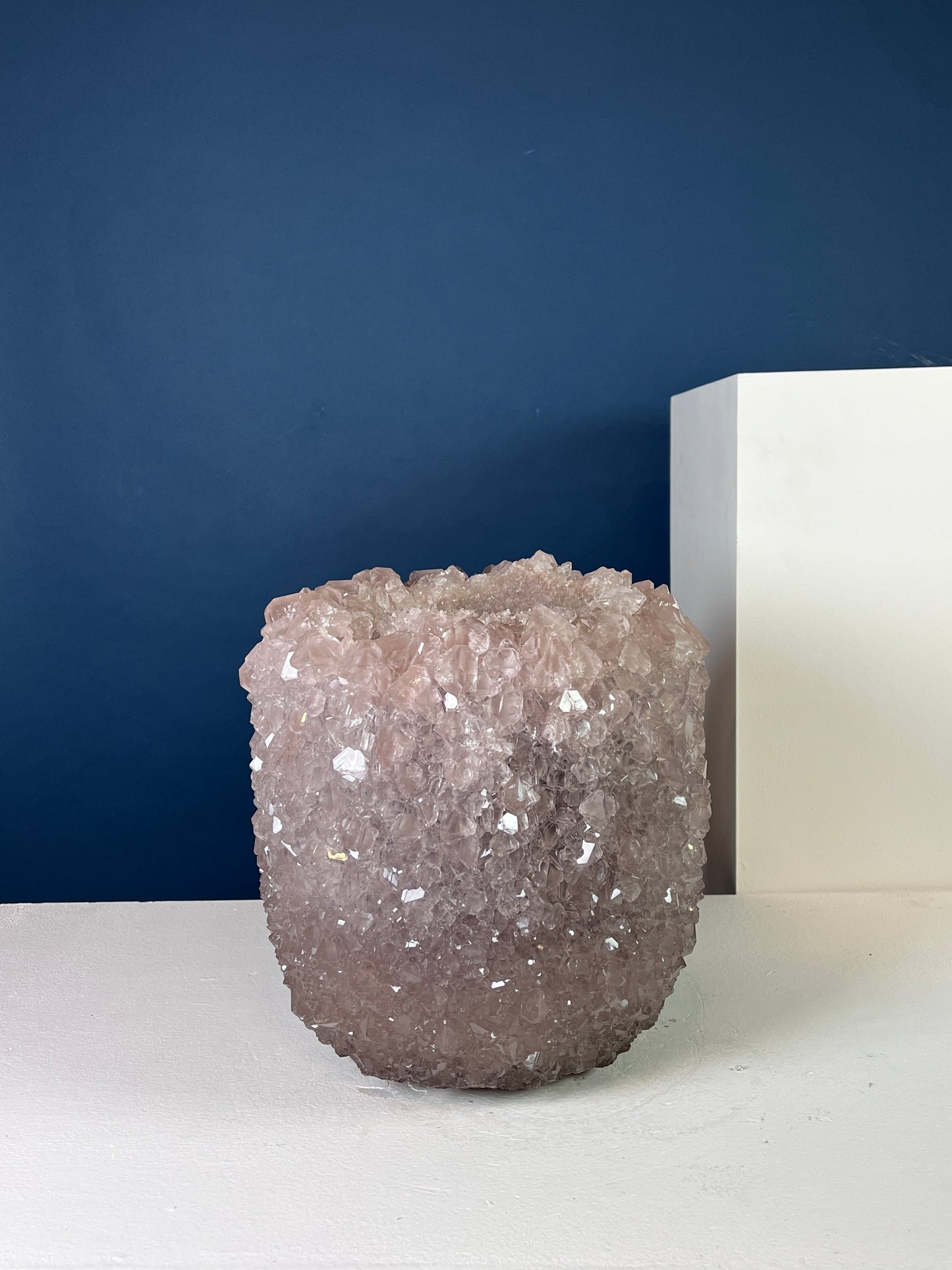 Crystal Vase Large -  Amethyst Gray