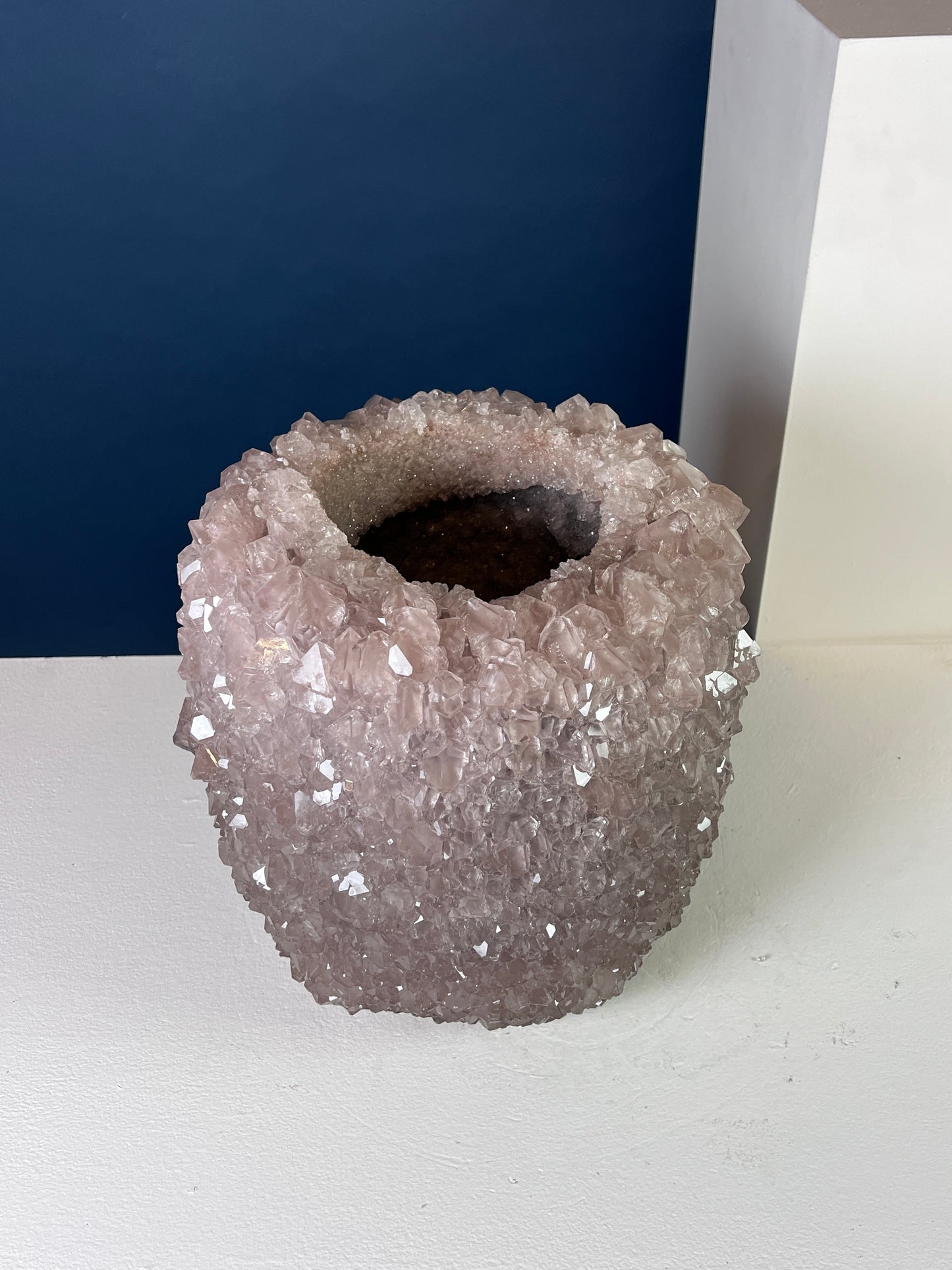 Crystal Vase Large -  Amethyst Gray