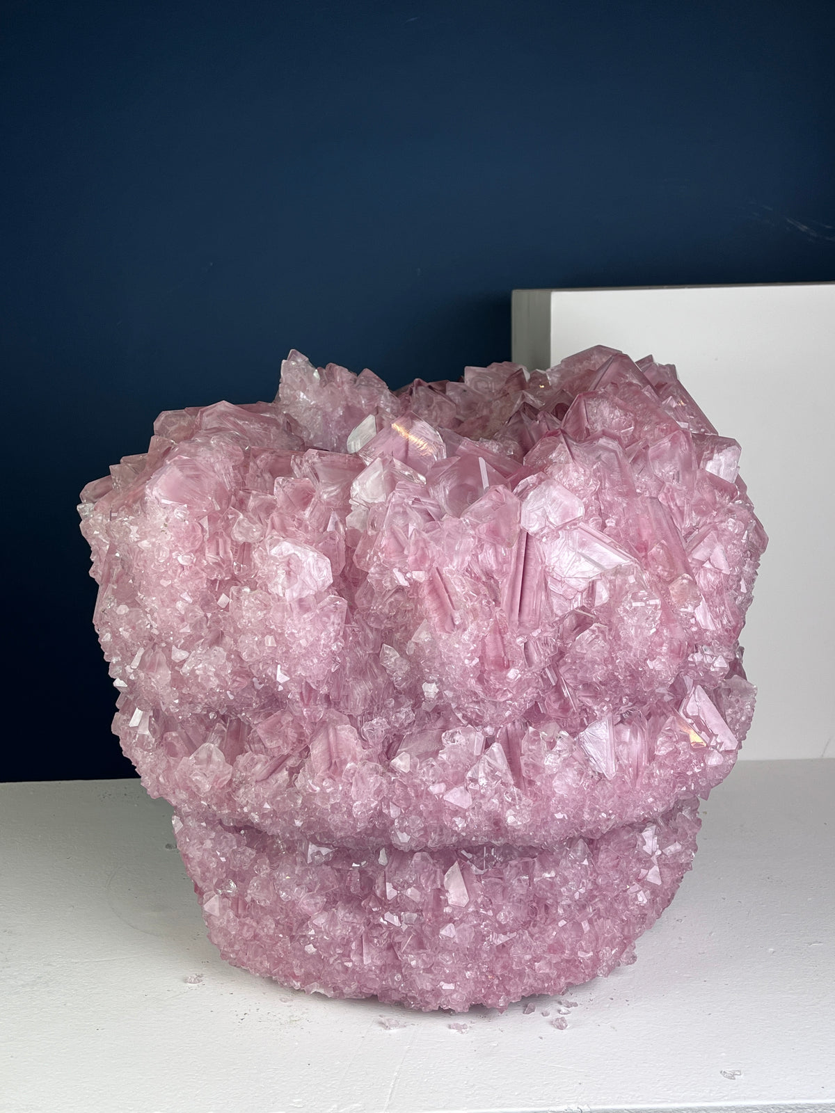 Crystal Vase Large - Soft pink