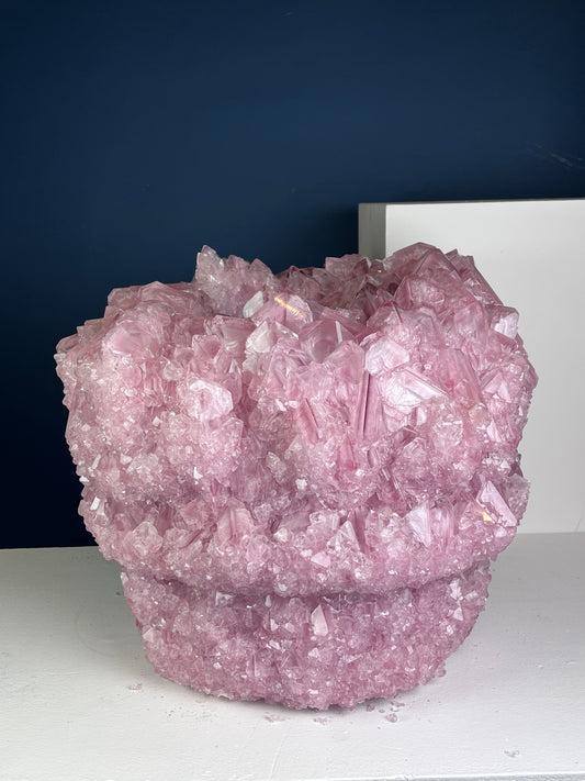 Crystal Vase Large - Soft pink