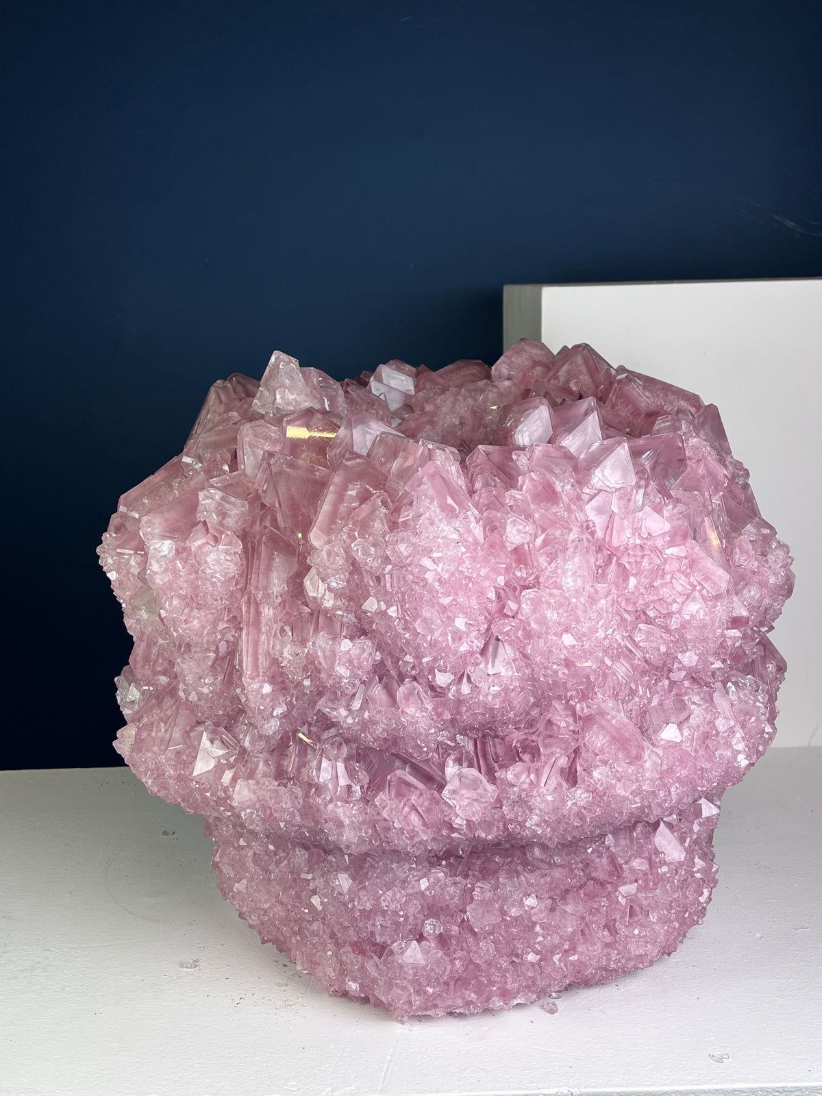 Crystal Vase Large - Soft pink