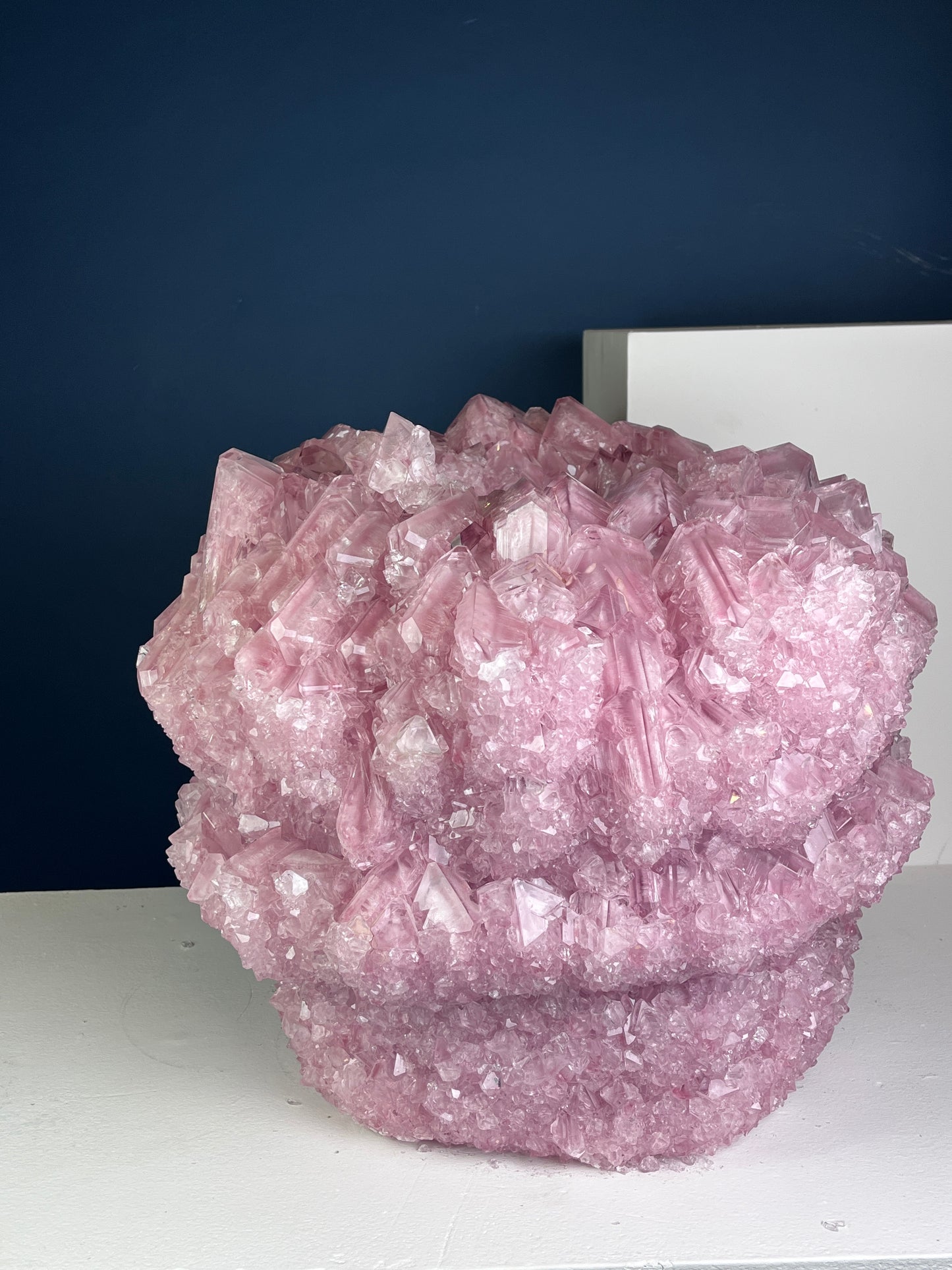 Crystal Vase Large - Soft pink
