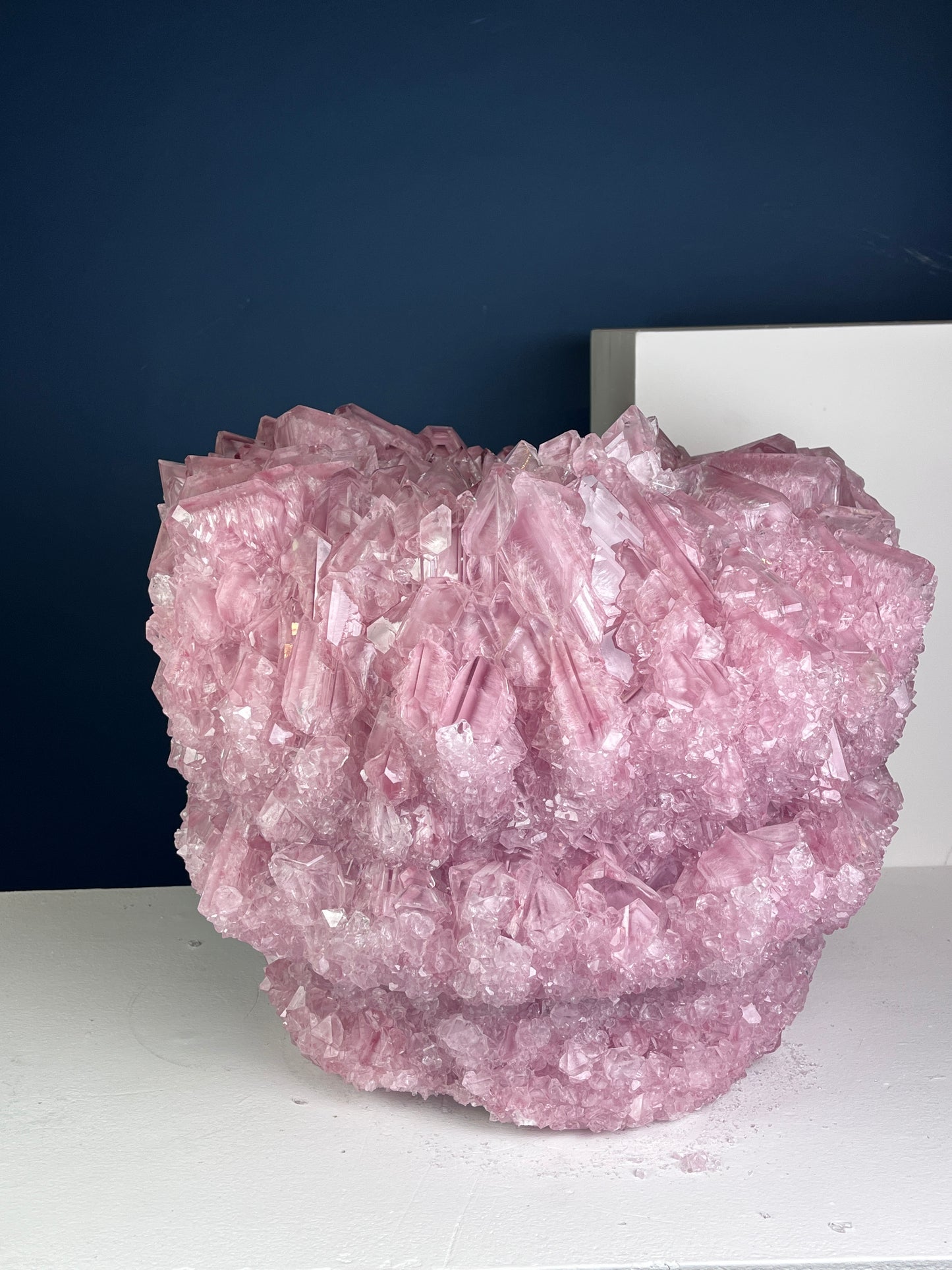 Crystal Vase Large - Soft pink