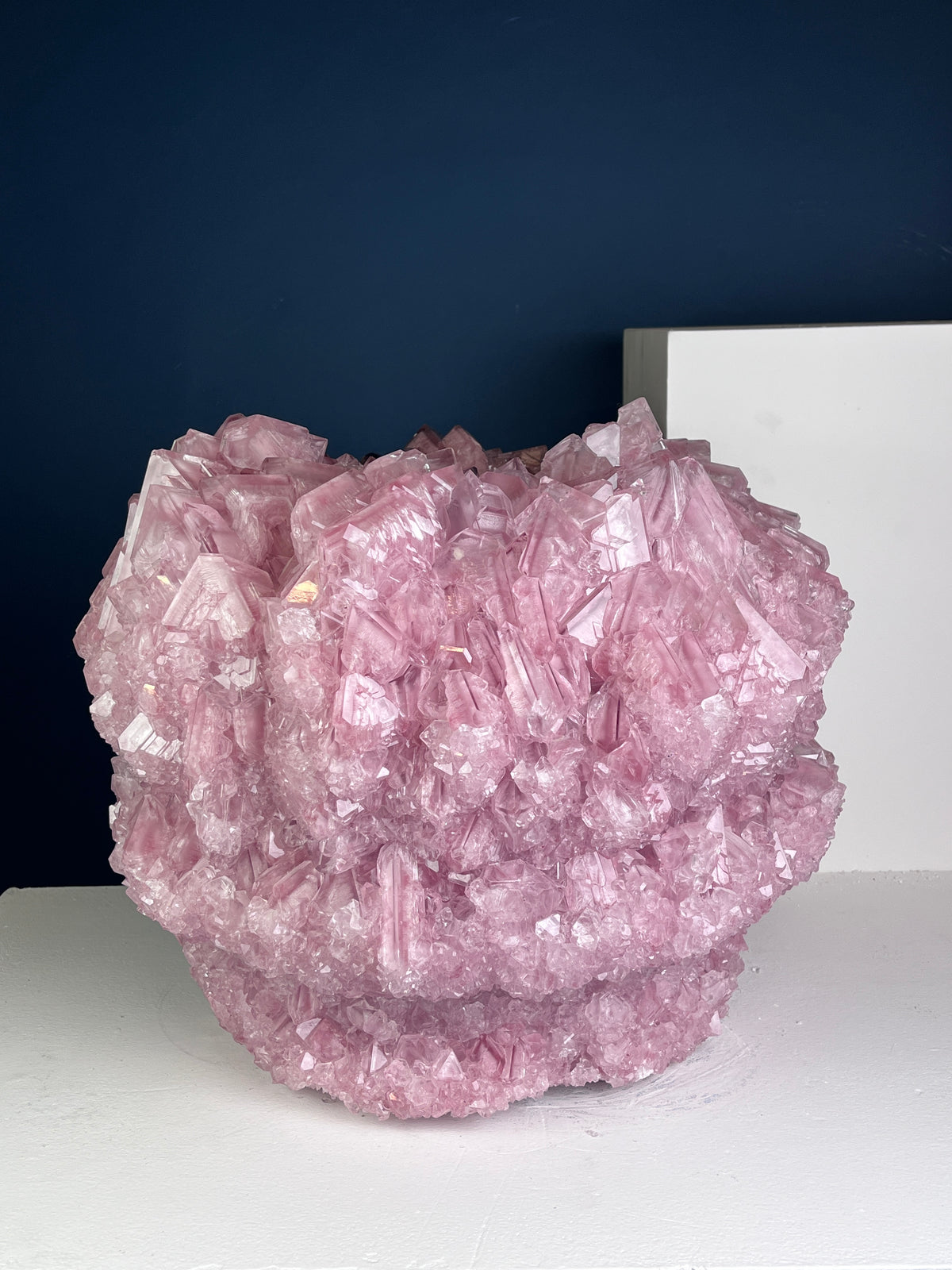 Crystal Vase Large - Soft pink