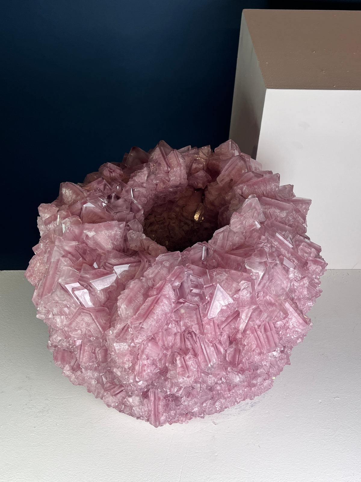Crystal Vase Large - Soft pink