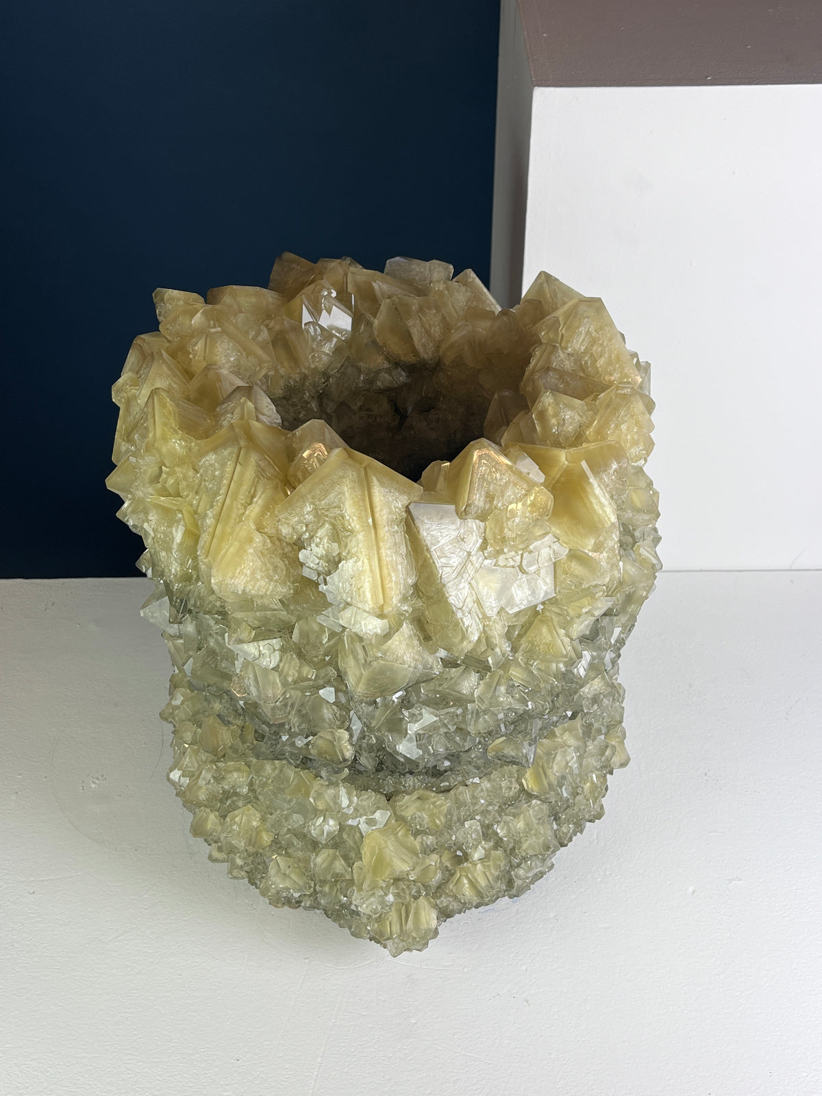 Crystal Vase Large - Autumn Moss