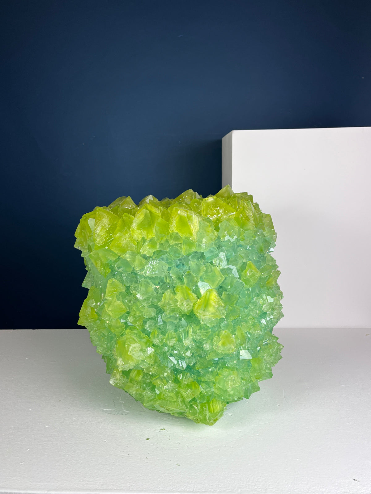 Crystal Vase Large -  Kelly green