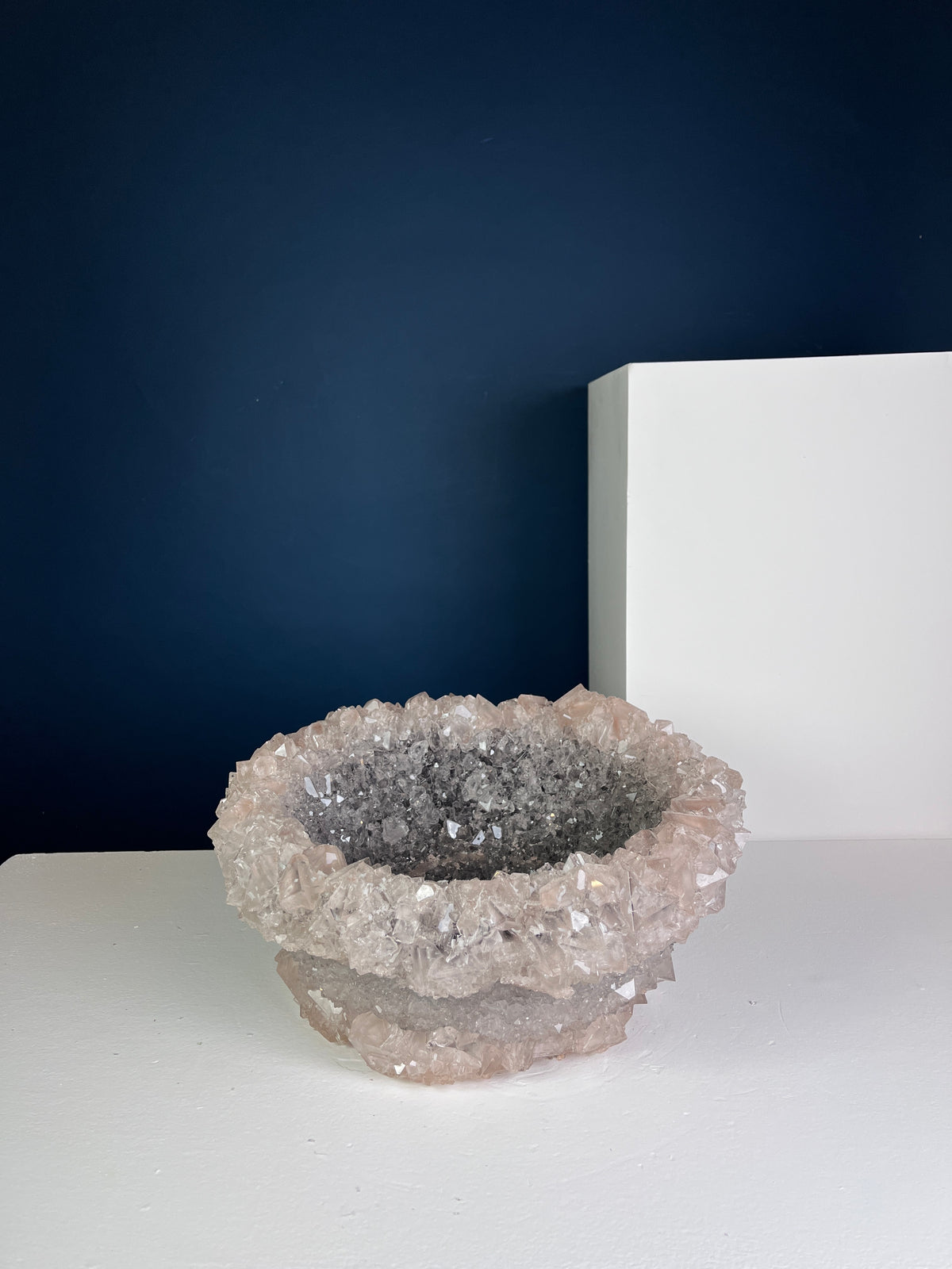 Crystal Bowl Large Nude - Grey