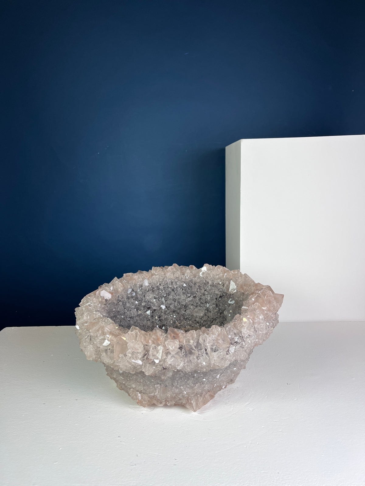 Crystal Bowl Large Nude - Grey