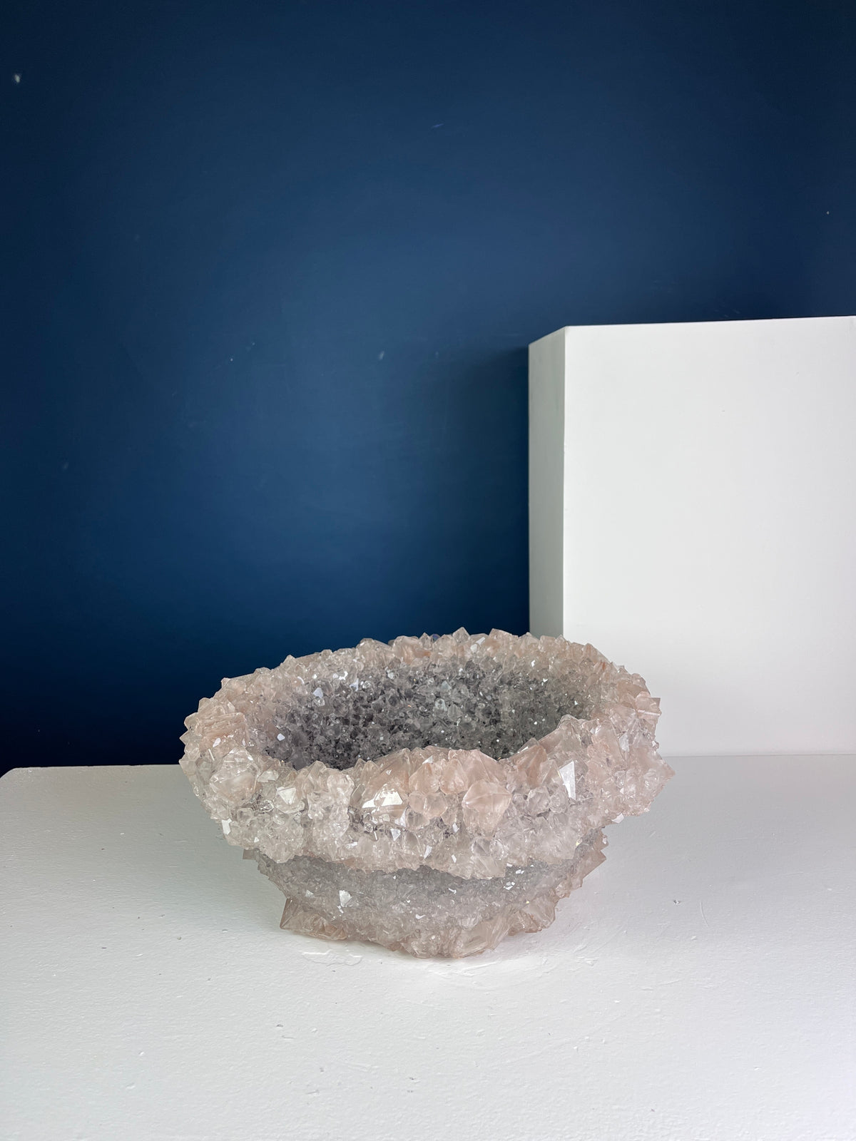 Crystal Bowl Large Nude - Grey