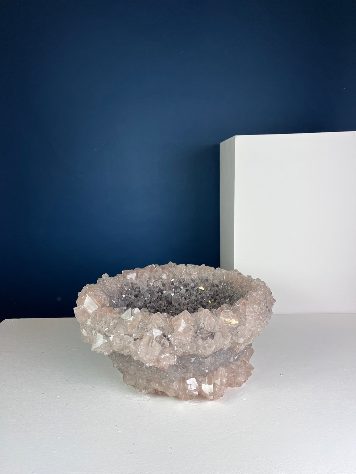 Crystal Bowl Large Nude - Grey