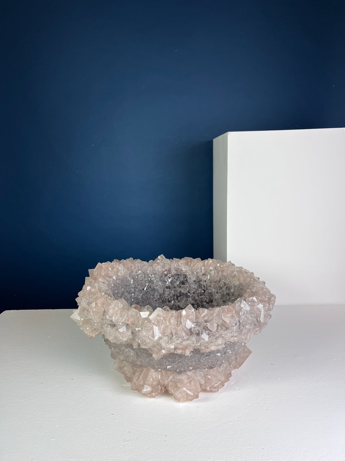 Crystal Bowl Large Nude - Grey