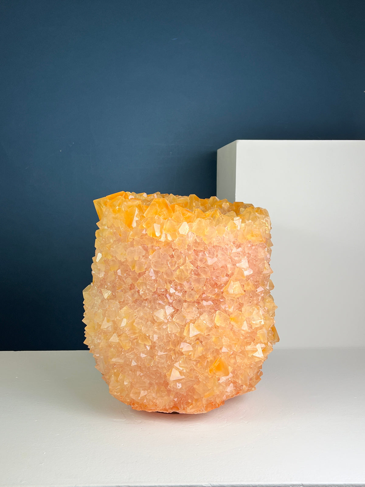 Crystal Vase Large -  Apricot