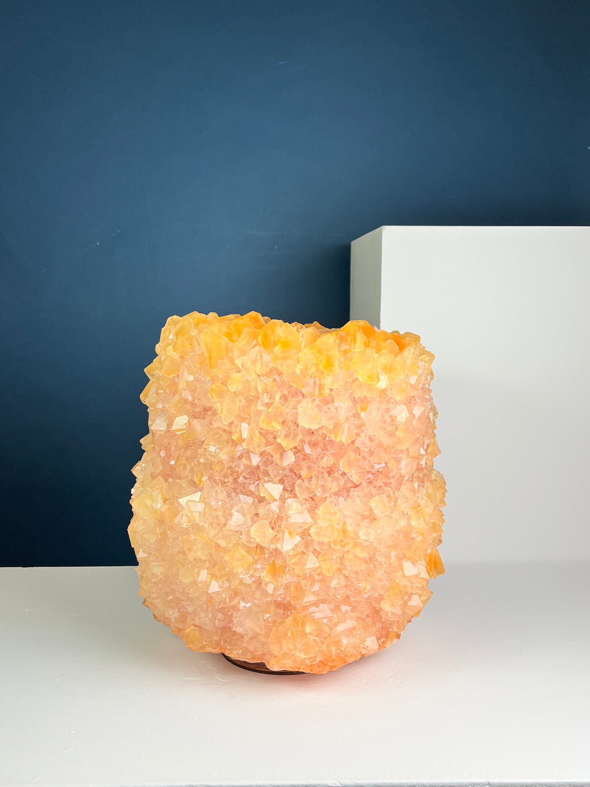Crystal Vase Large -  Apricot