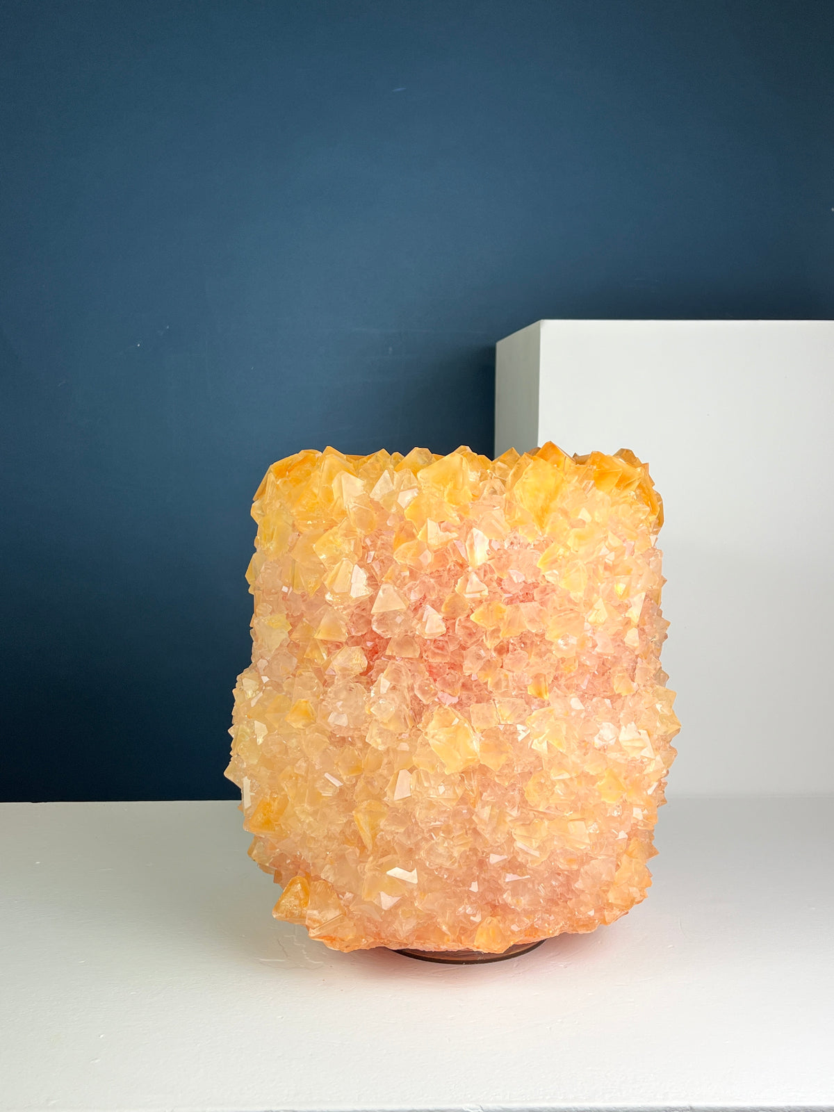 Crystal Vase Large -  Apricot