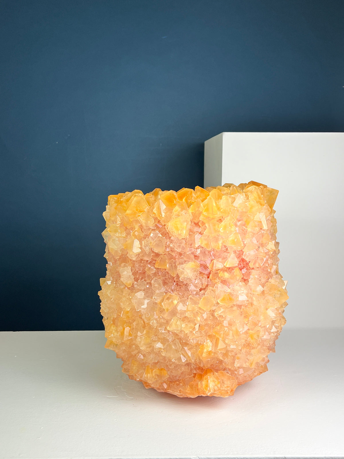Crystal Vase Large -  Apricot