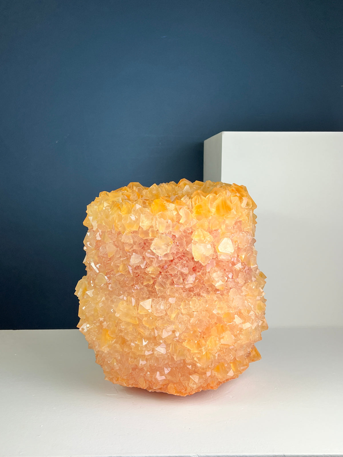Crystal Vase Large -  Apricot