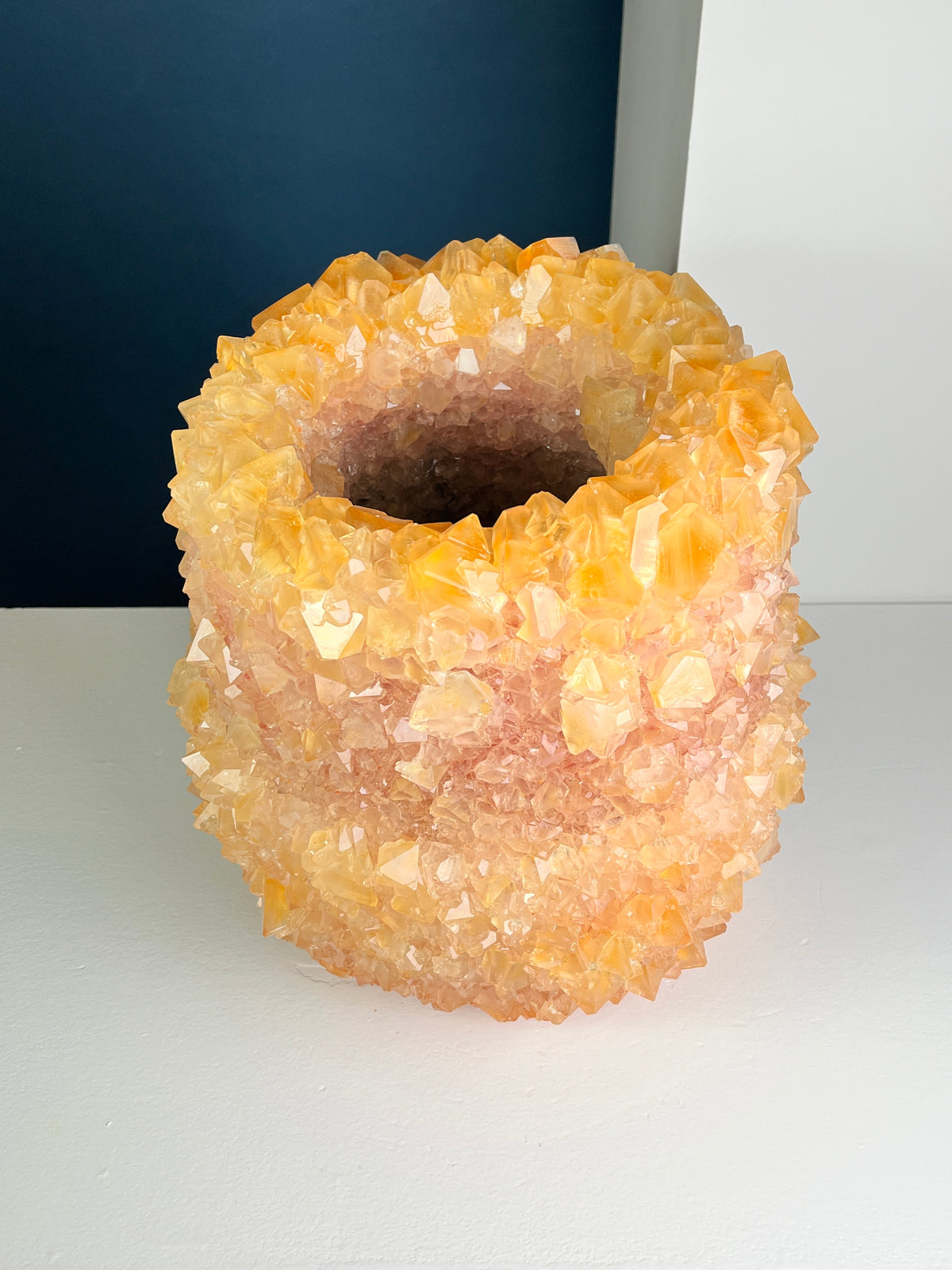Crystal Vase Large -  Apricot