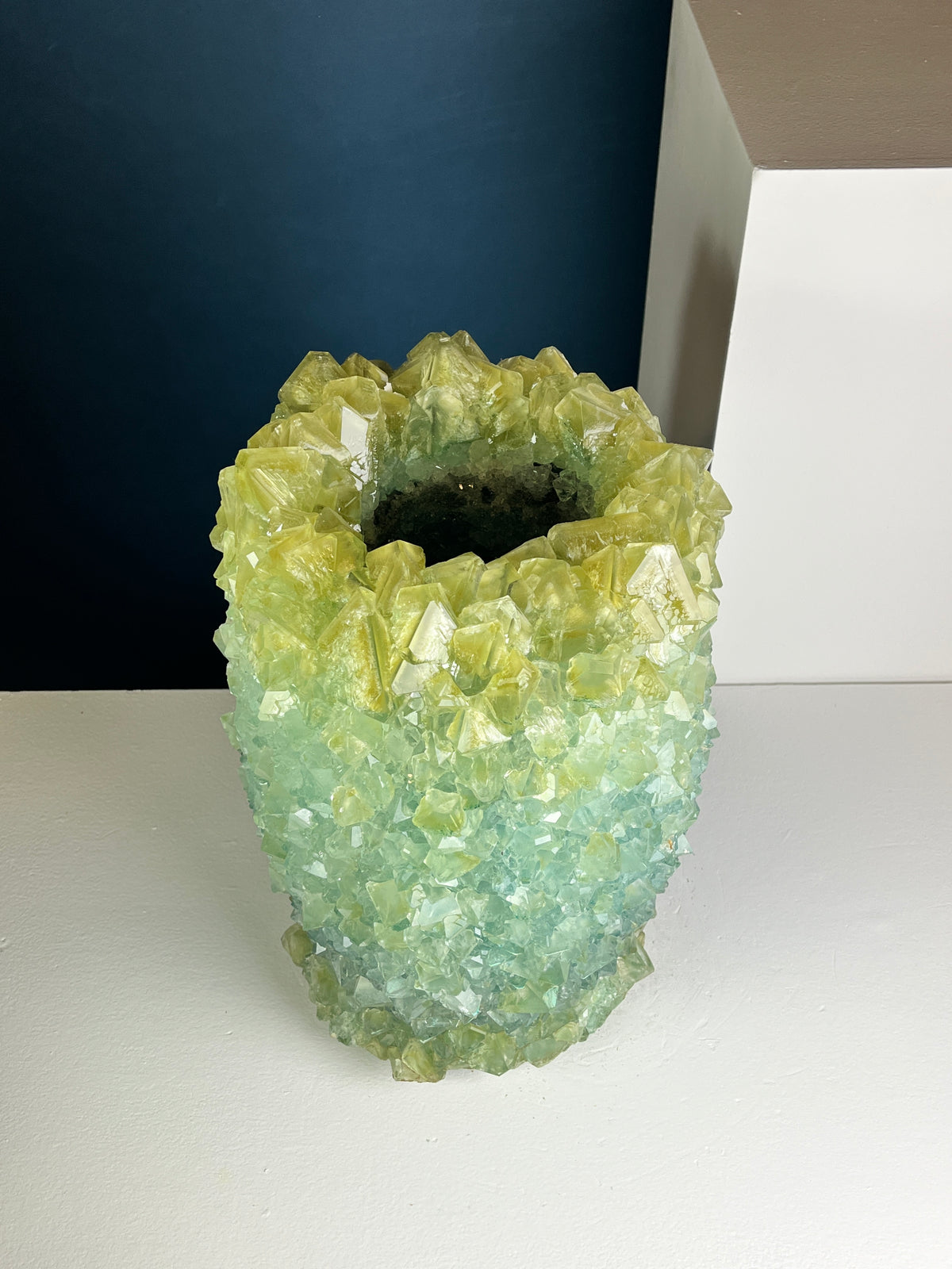 Crystal Vase Large -  Pale Sage