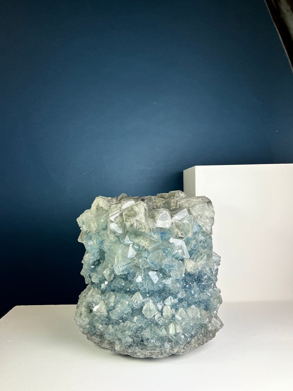 Crystal Vase Large -  Deep Steel