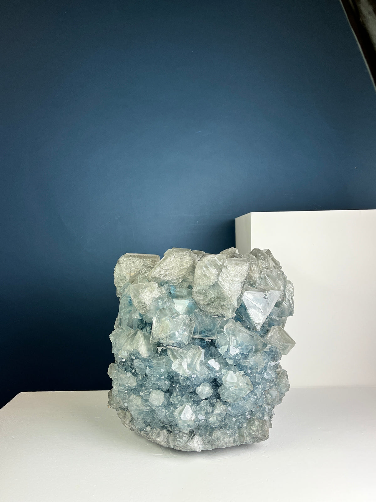 Crystal Vase Large -  Deep Steel