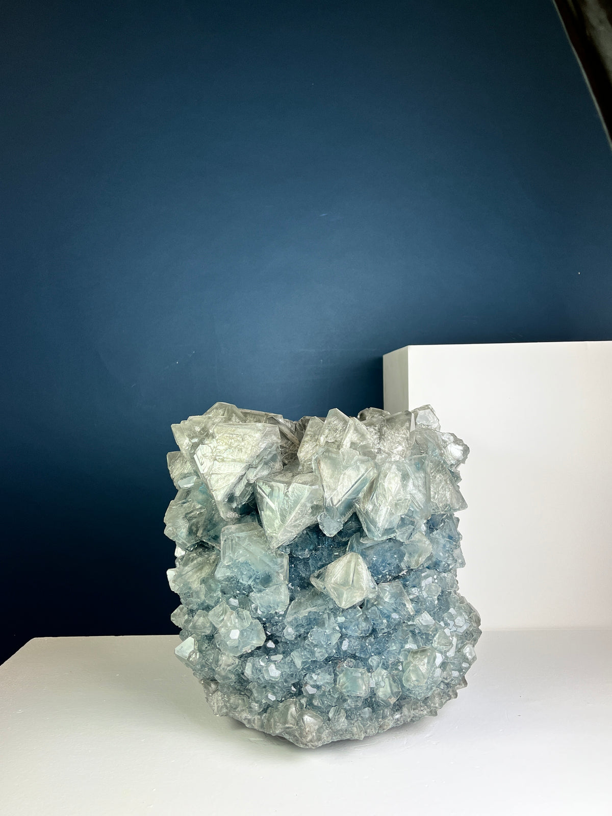 Crystal Vase Large -  Deep Steel