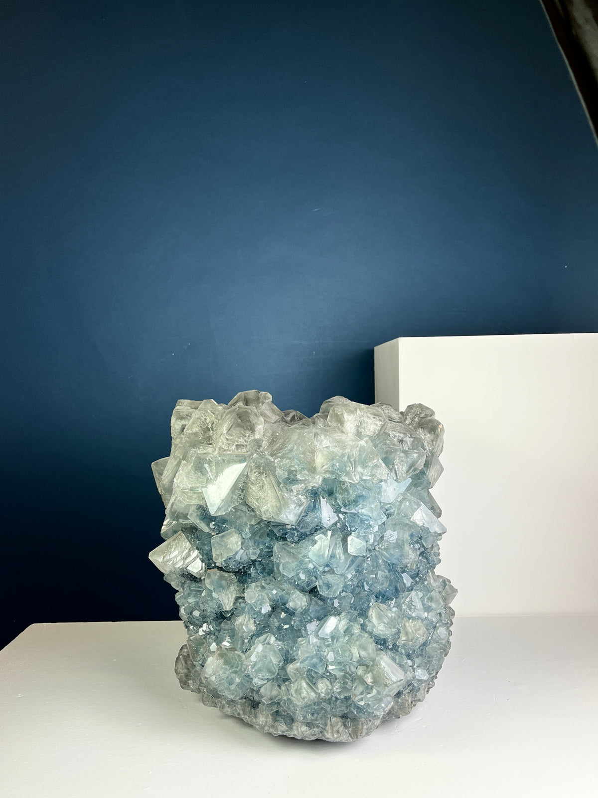 Crystal Vase Large -  Deep Steel